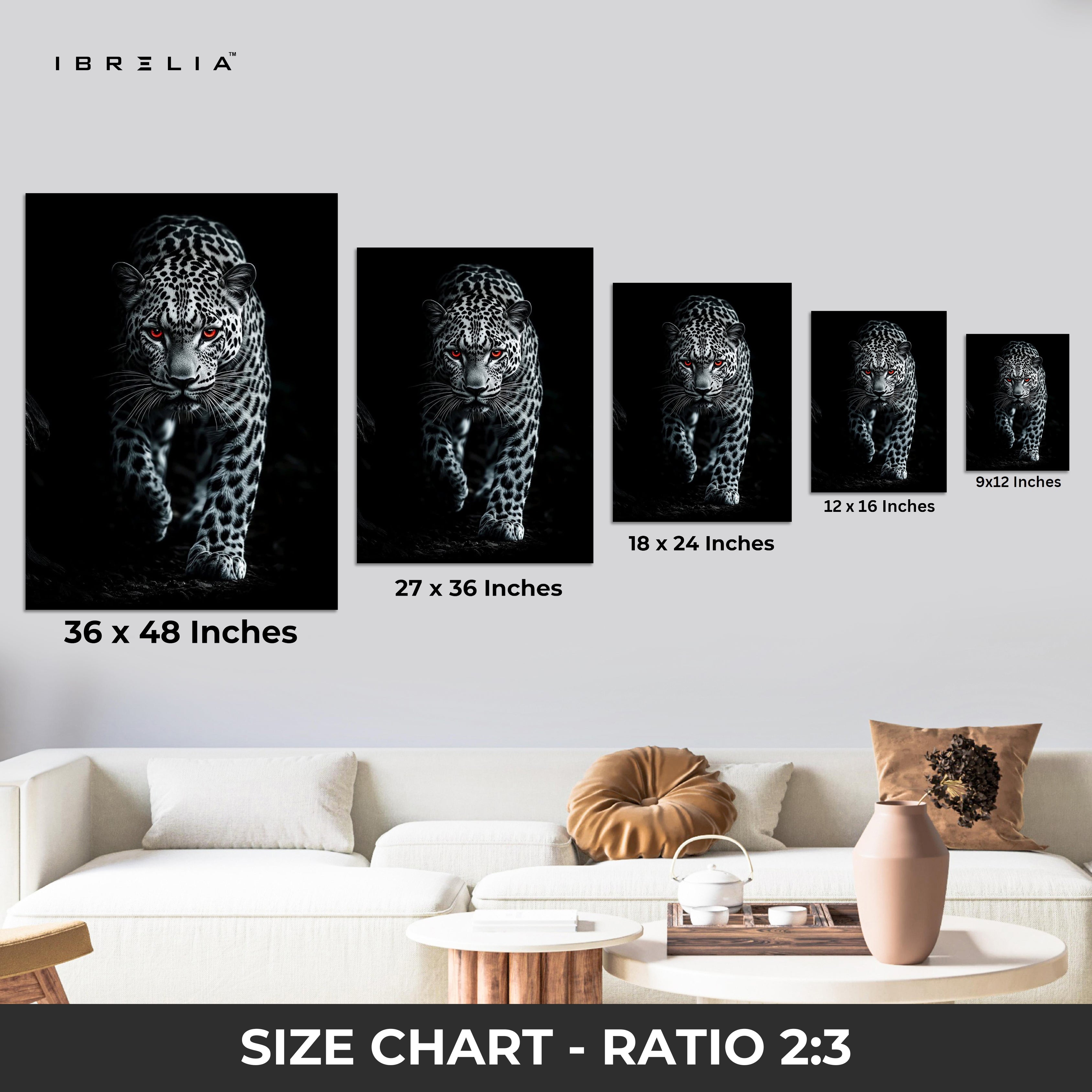 Red-Eyed Leopard Wall Frame | 4K Ultra Wrap Frame Wall Art in Pakistan | IBRELIA™