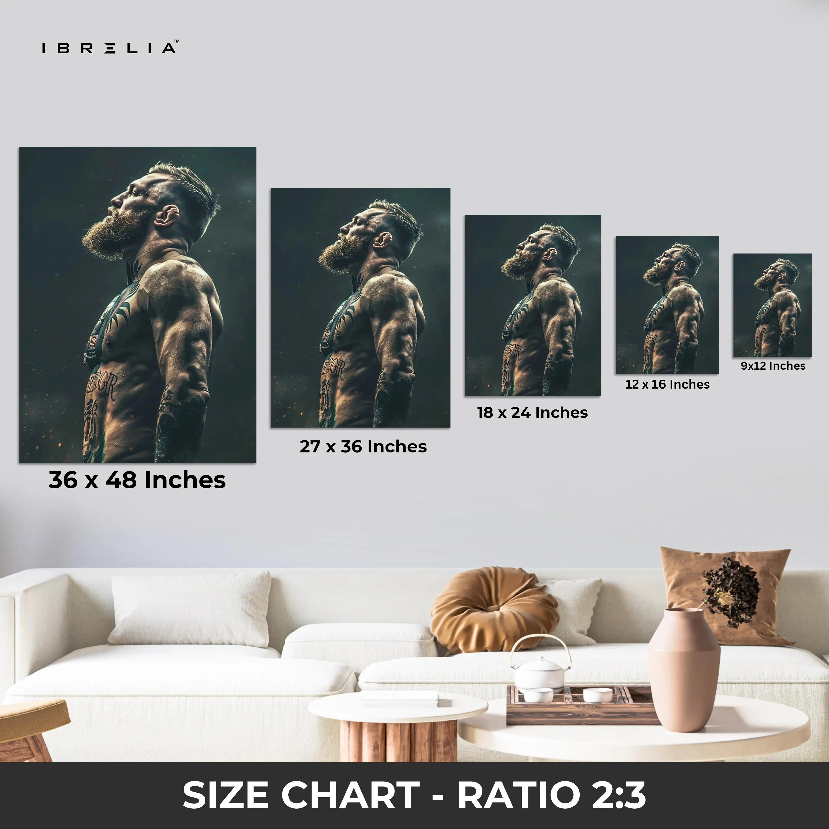 The Fighter’s Spirit Wall Frame | 4K Ultra Wrap Frame Wall Art in Pakistan | IBRELIA™ IBRELIA