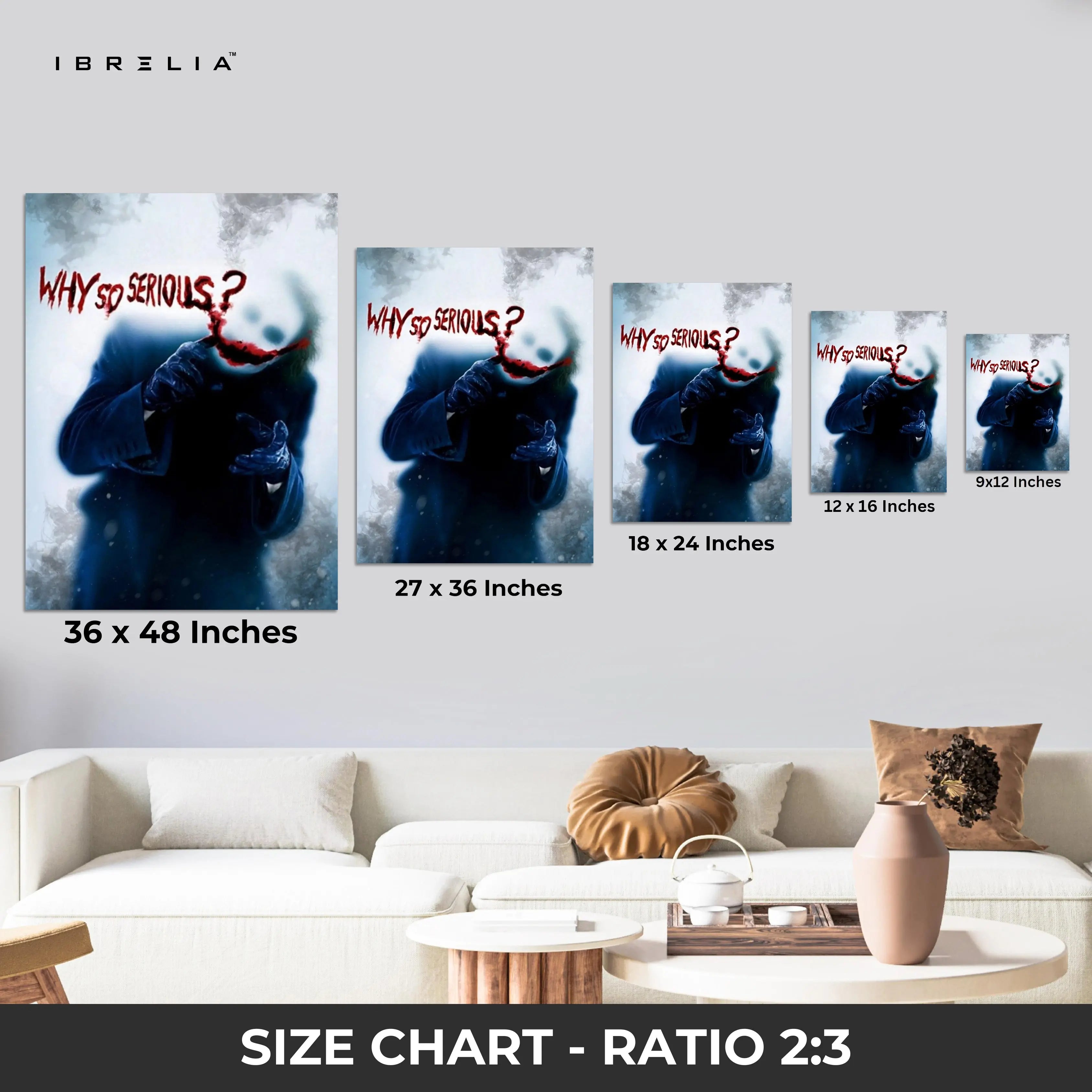 Why So Serious? Wall Frame | 4K Ultra Wrap Frame Wall Art in Pakistan | IBRELIA™ IBRELIA