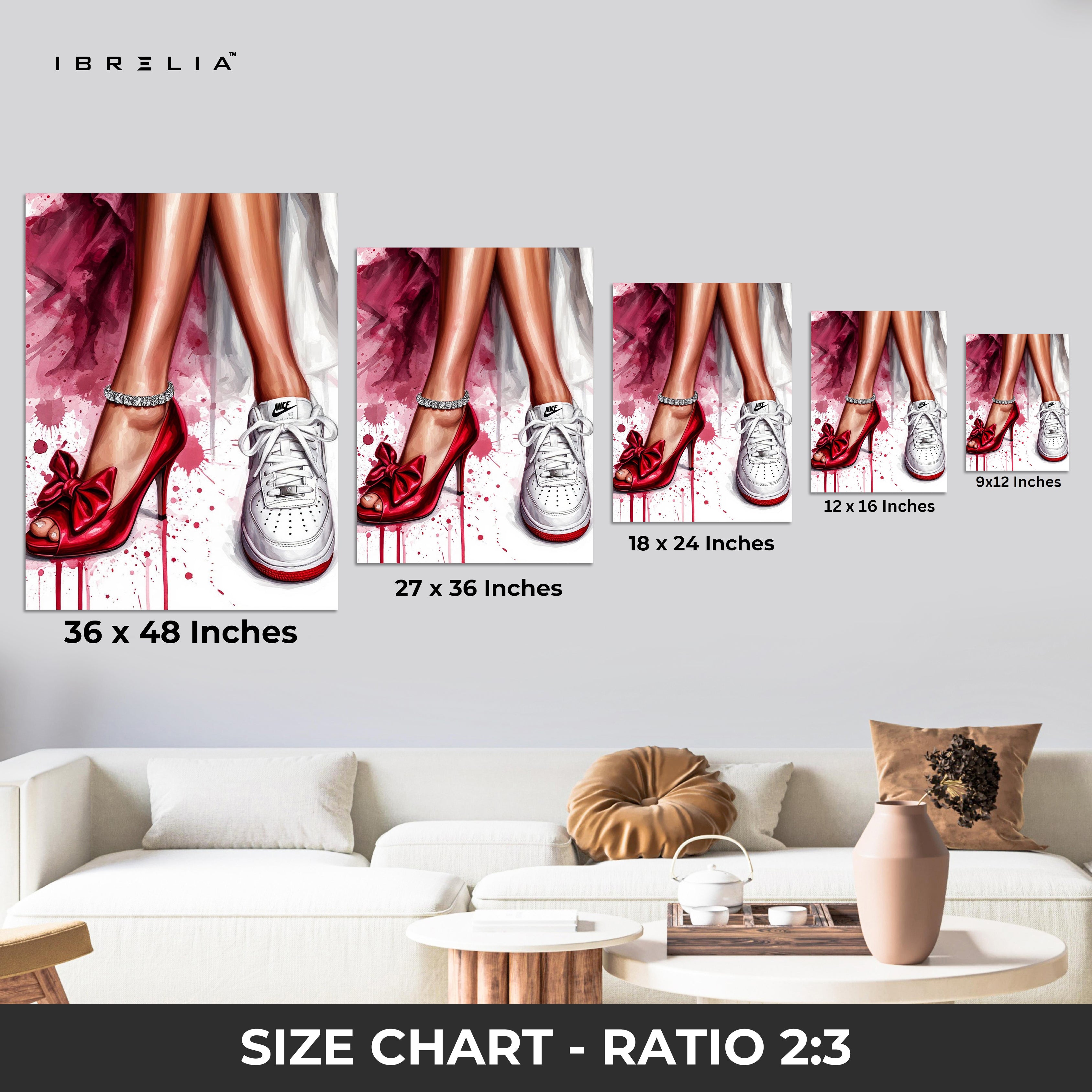 Heels & Sneakers Wall Frame | 4K Ultra Wrap Frame Wall Art in Pakistan | IBRELIA™