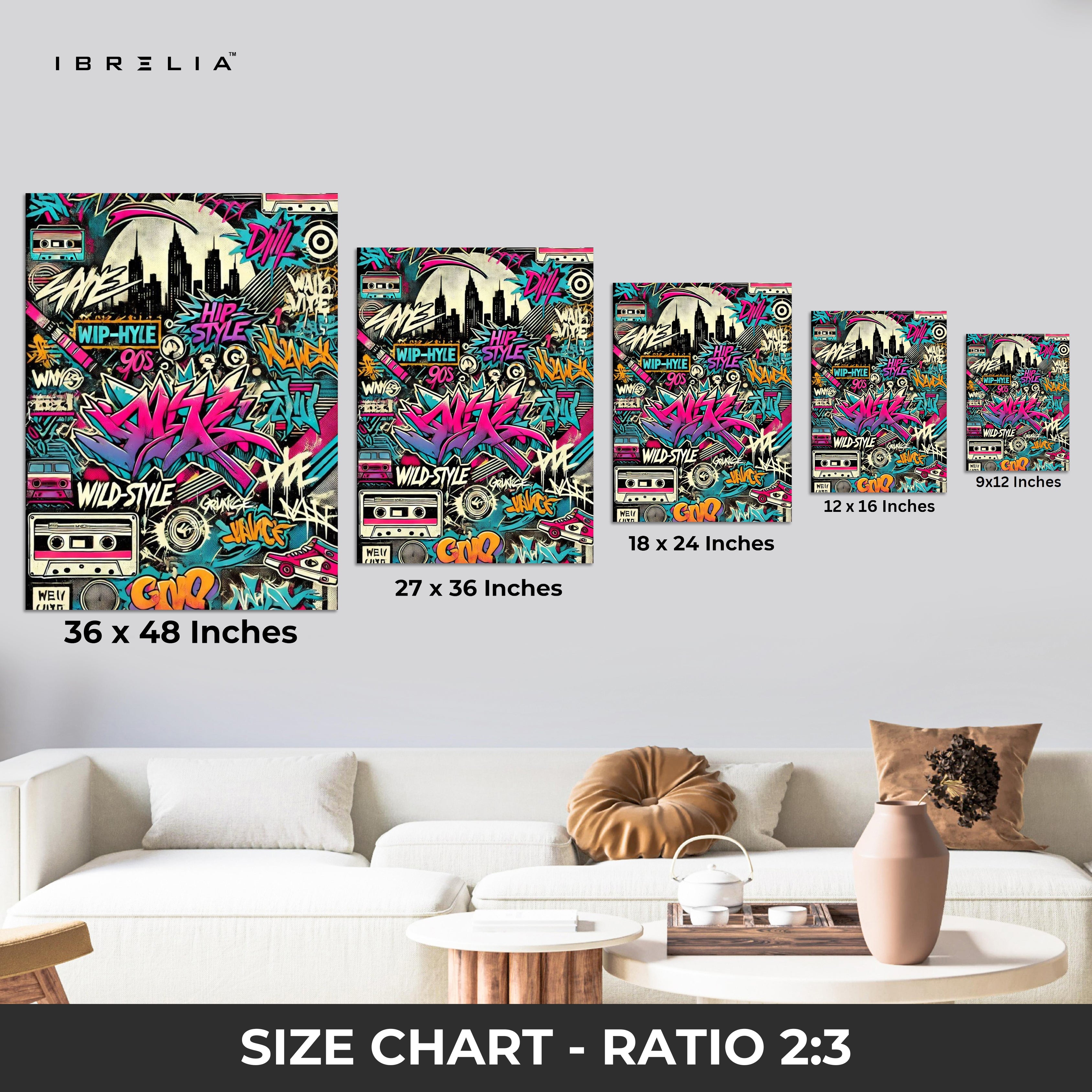 Wildstyle 90s Graffiti Wall Frame | 4K Ultra Wrap Frame Wall Art in Pakistan | IBRELIA™