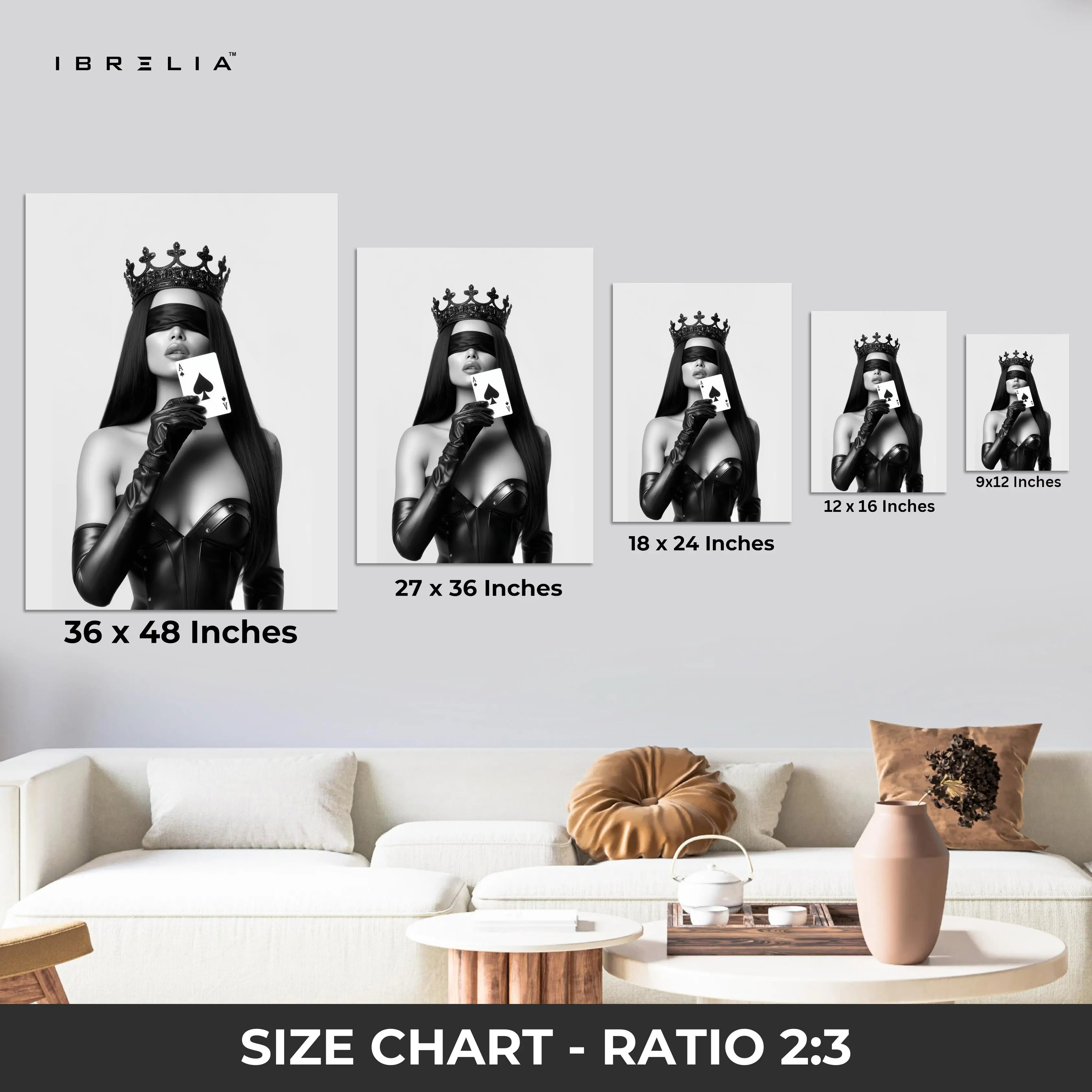Ace Queen Wall Frame | 4K Ultra Wrap Frame Wall Art in Pakistan | IBRELIA™ IBRELIA
