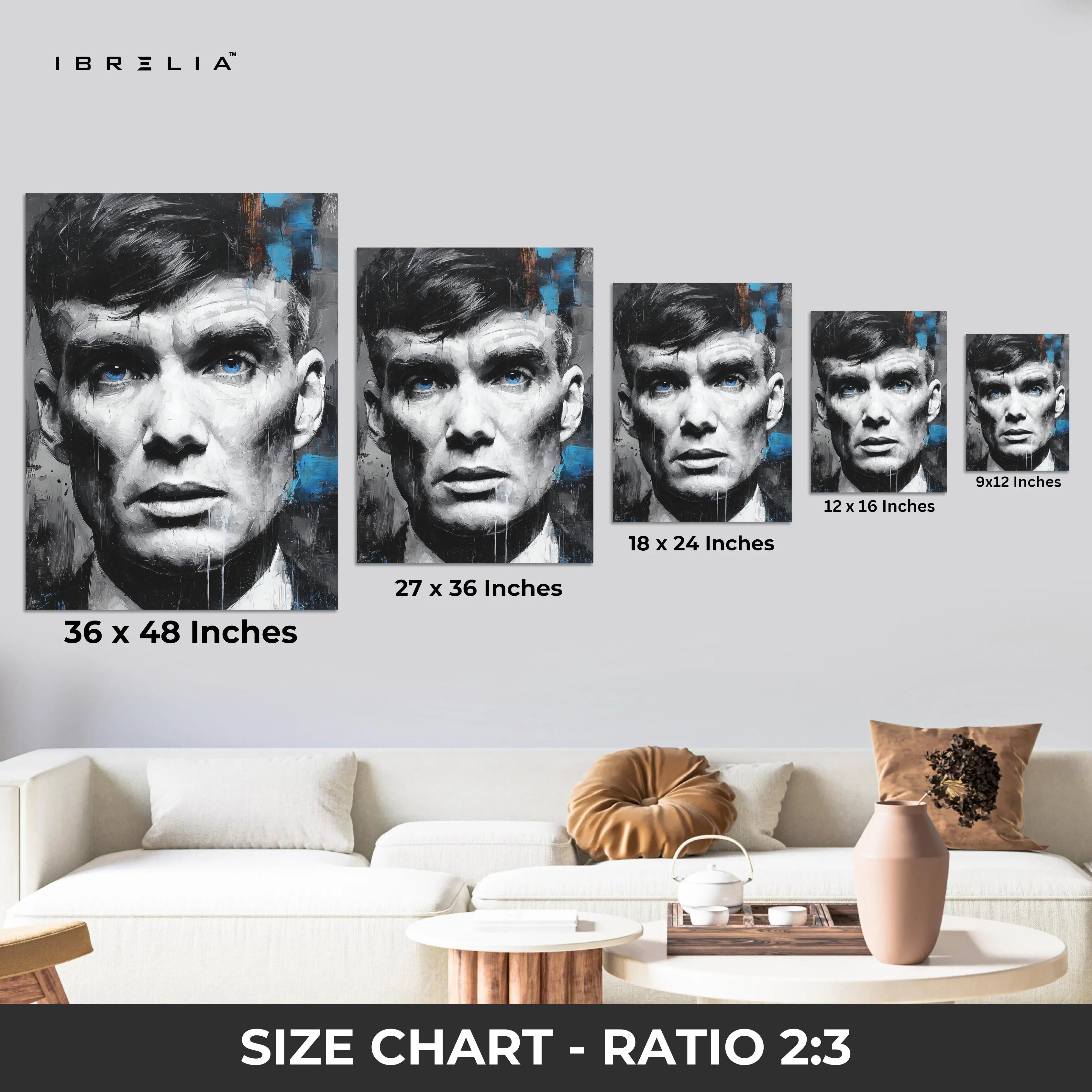 Thomas Shelby Blue Eyes Wall Frame | 4K Ultra Wrap Frame Wall Art in Pakistan | IBRELIA™ IBRELIA