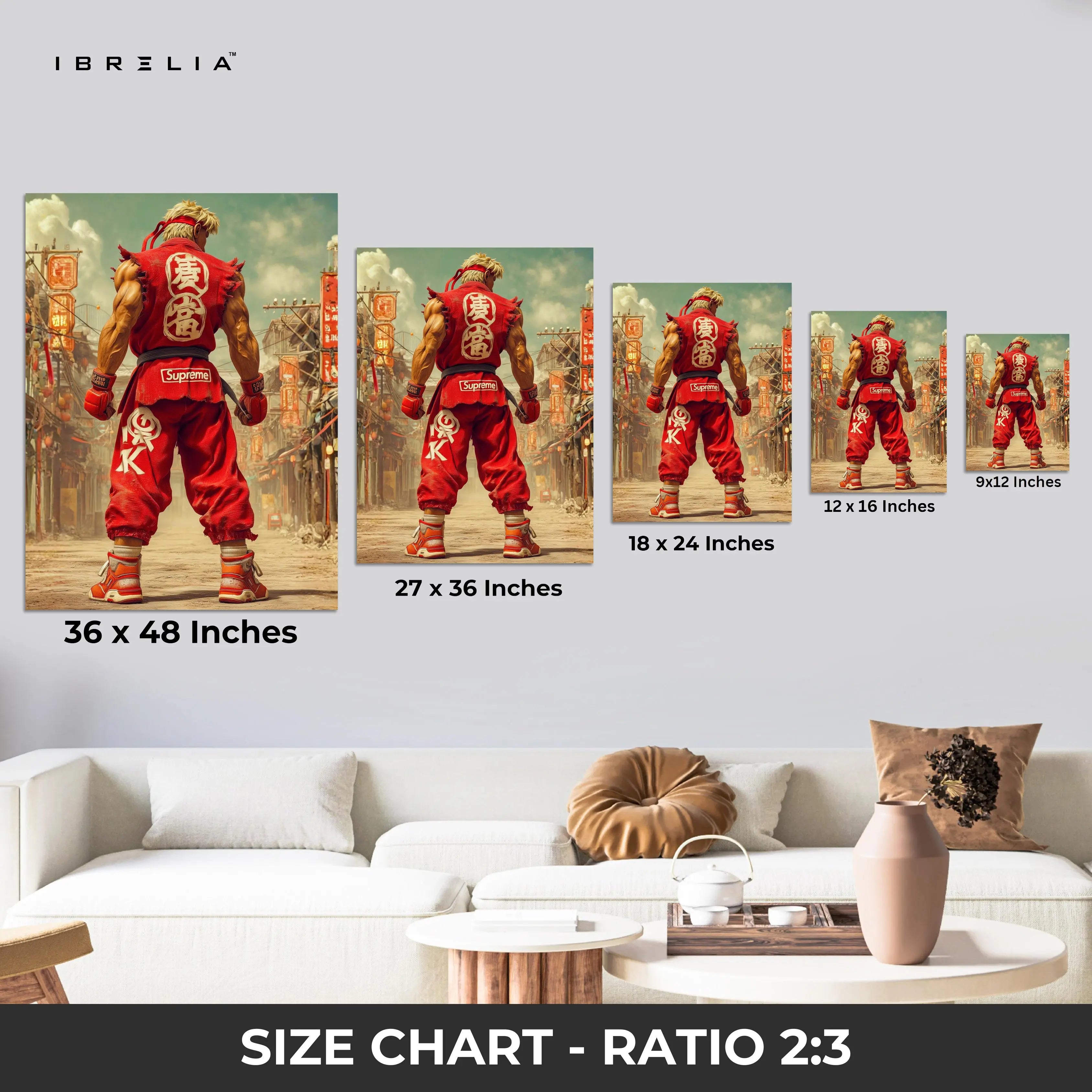 Supreme Fighter Wall Frame | 4K Ultra Wrap Frame Wall Art in Pakistan | IBRELIA™ IBRELIA