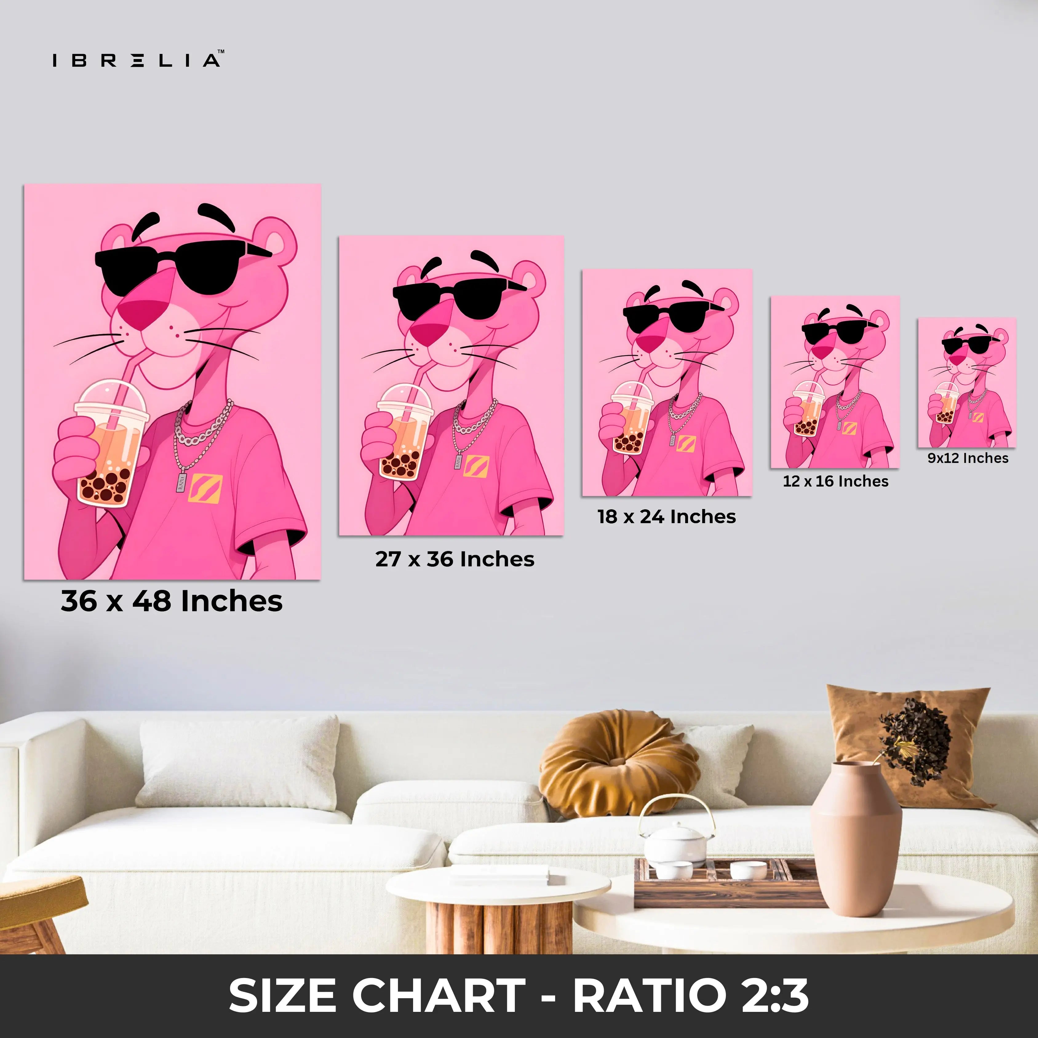 Pink Panther Boba Wall Frame | 4K Ultra Wrap Frame Wall Art in Pakistan | IBRELIA™ IBRELIA