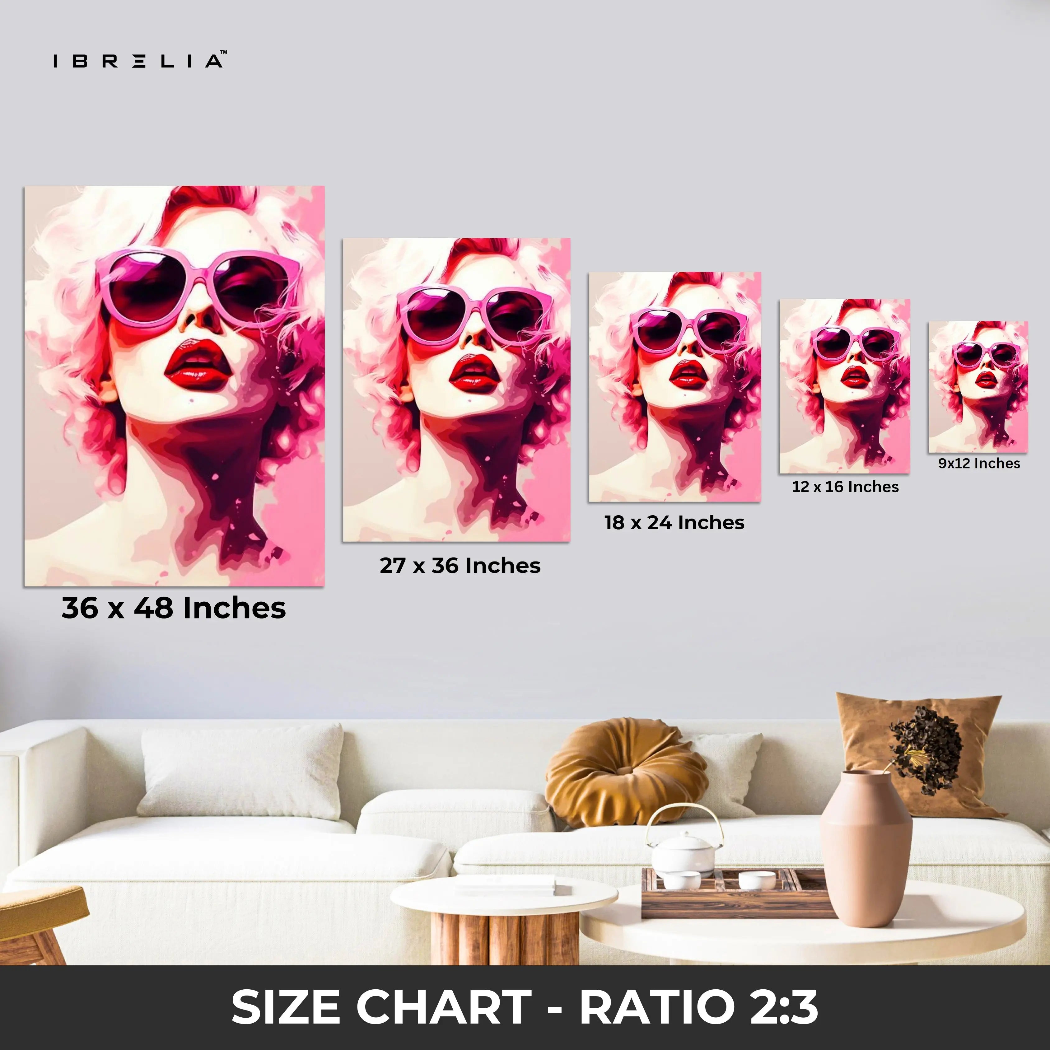 Pink Diva Wall Frame | 4K Ultra Wrap Frame Wall Art in Pakistan | IBRELIA™ IBRELIA