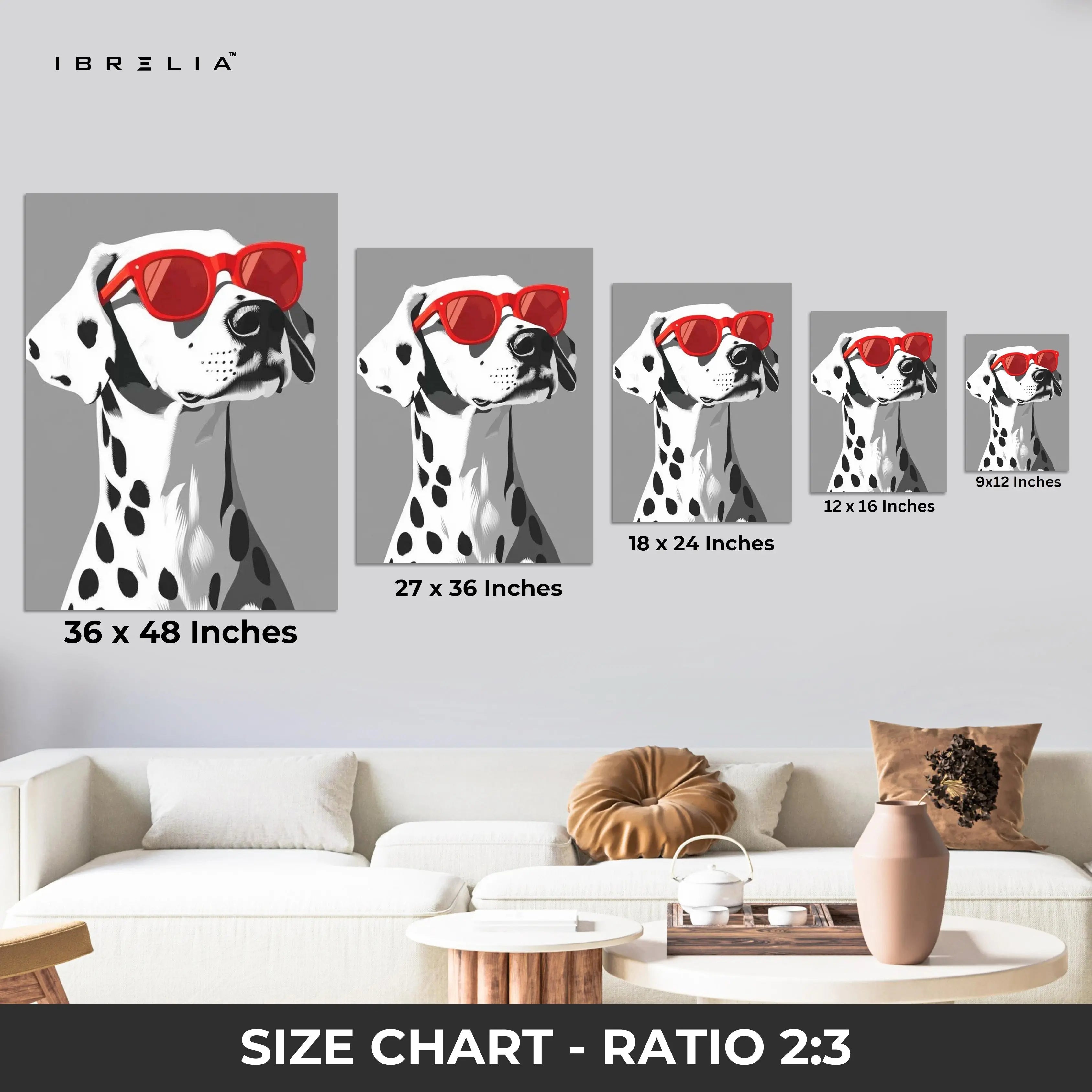 Dalmatian Cool Shades Wall Frame | 4K Ultra Wrap Frame Wall Art in Pakistan | IBRELIA™ IBRELIA