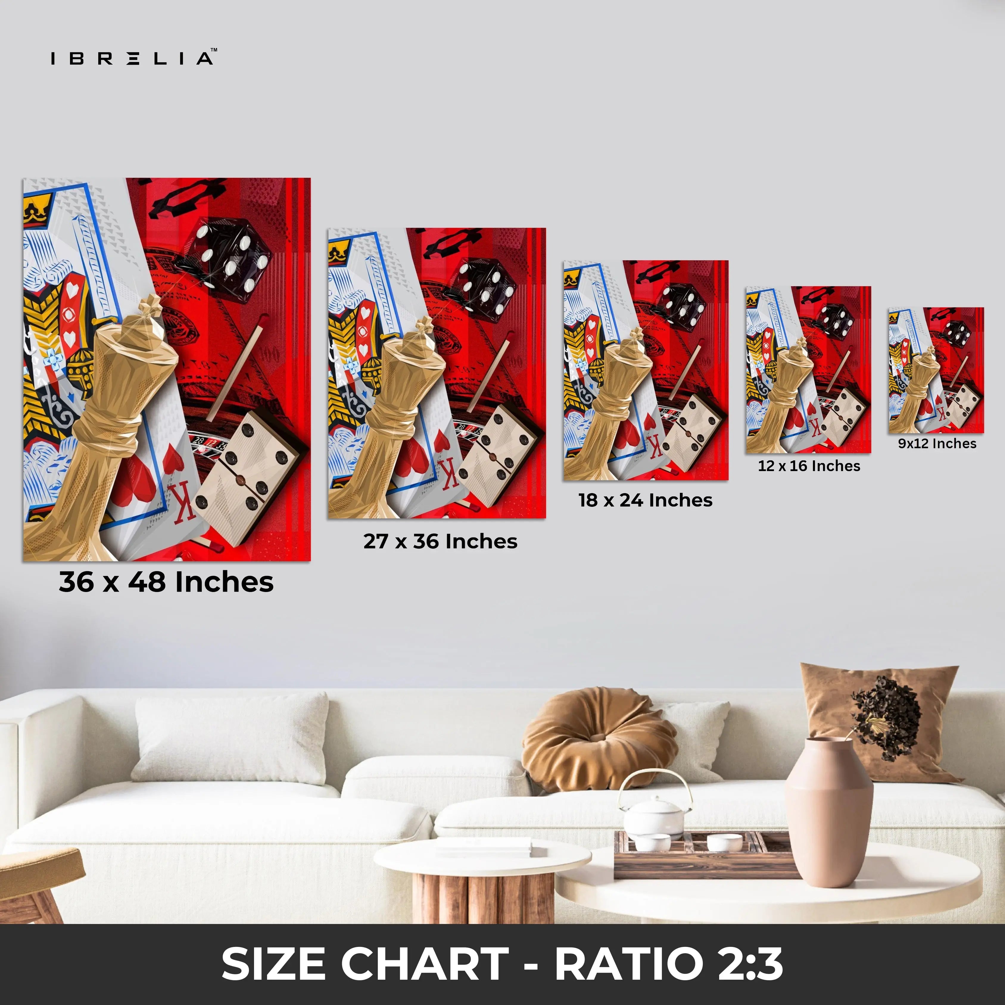 Royal Flush Wall Frame | 4K Ultra Wrap Frame Wall Art in Pakistan | IBRELIA™ IBRELIA