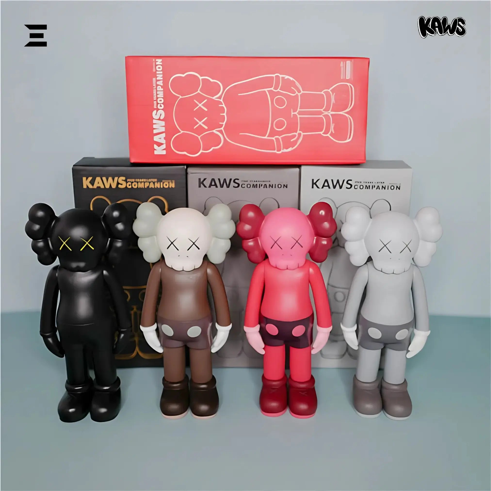 KAWS Five Years Later Companion – KAWS - 06 20cm Vinyl Figure (Black, Grey, Brown & Red Editions) - IBRELIA