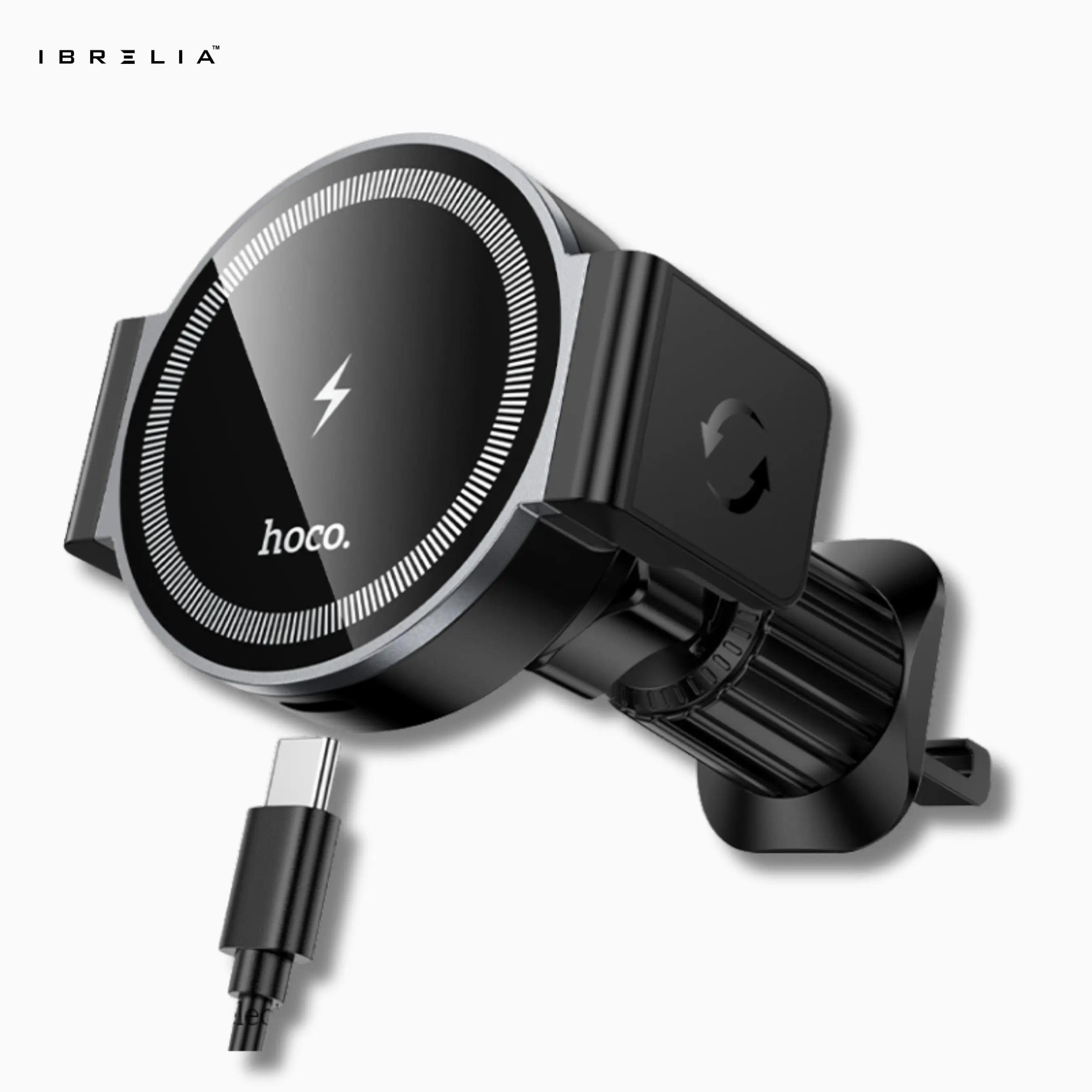 HOCO HW35 Magnetic Wireless Fast Charging Car Holder – 15W Power Electric Air Vent Mount | IBRELIA™ IBRELIA