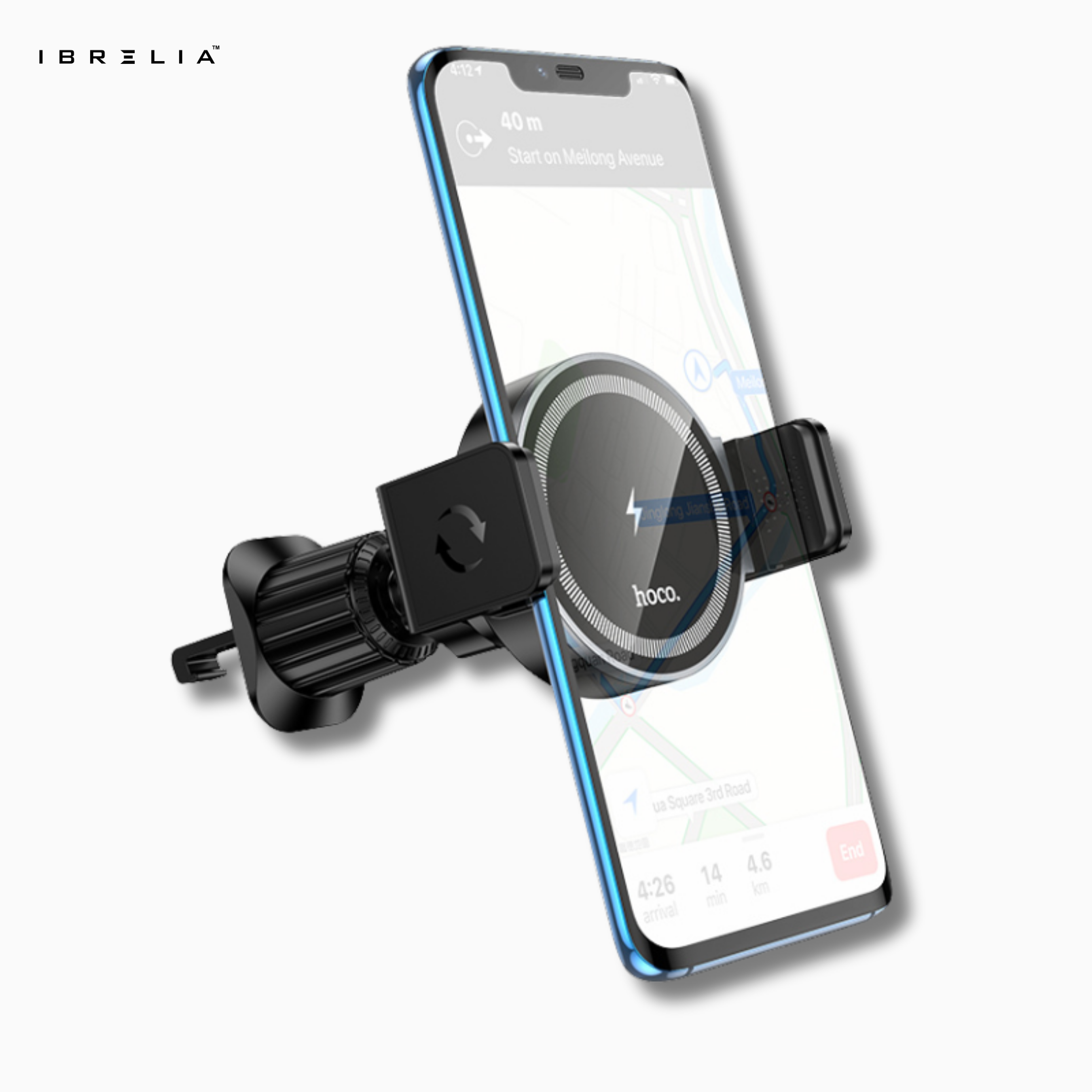 HOCO HW35 Magnetic Wireless Fast Charging Car Holder – 15W Power Electric Air Vent Mount | IBRELIA™
