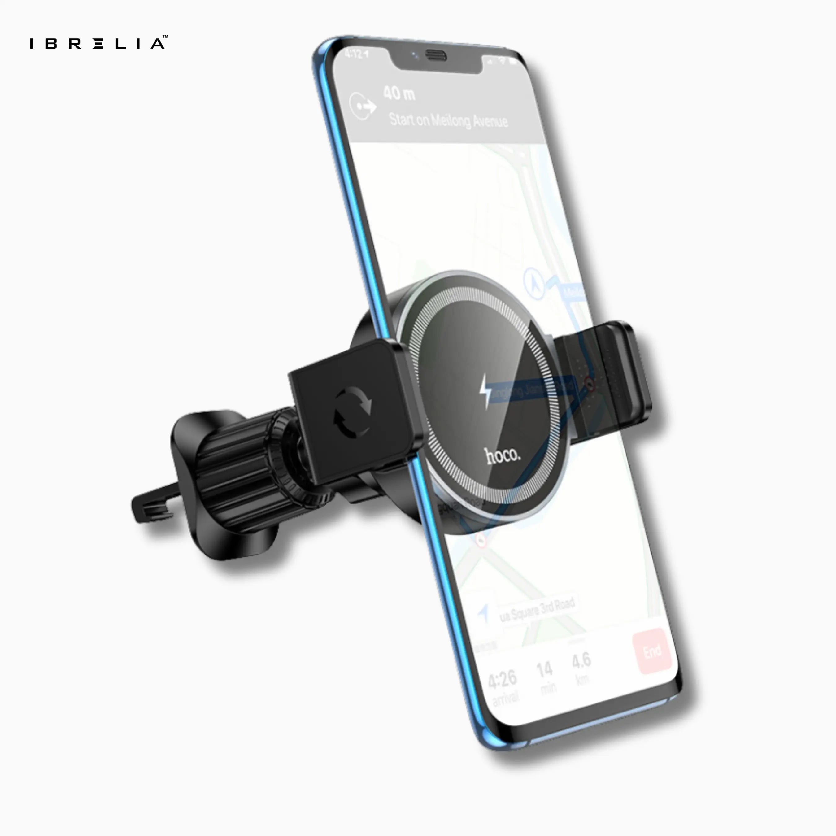 HOCO HW35 Magnetic Wireless Fast Charging Car Holder – 15W Power Electric Air Vent Mount | IBRELIA™ IBRELIA