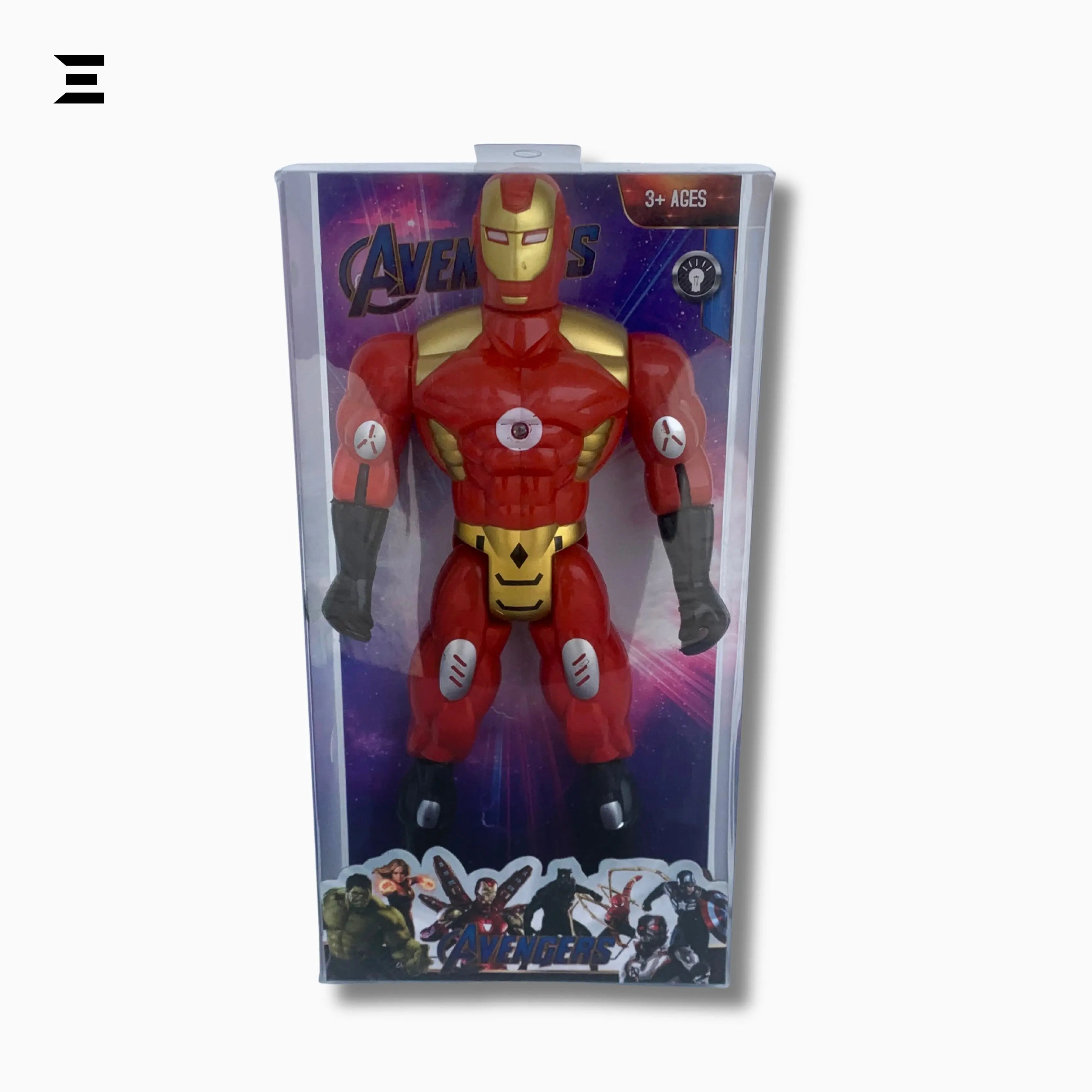 Iron Man Action Figure Toy 9.5 Inch Superhero Collectible with Hammer | Avengers Style Series | IBRELIA™ IBRELIA