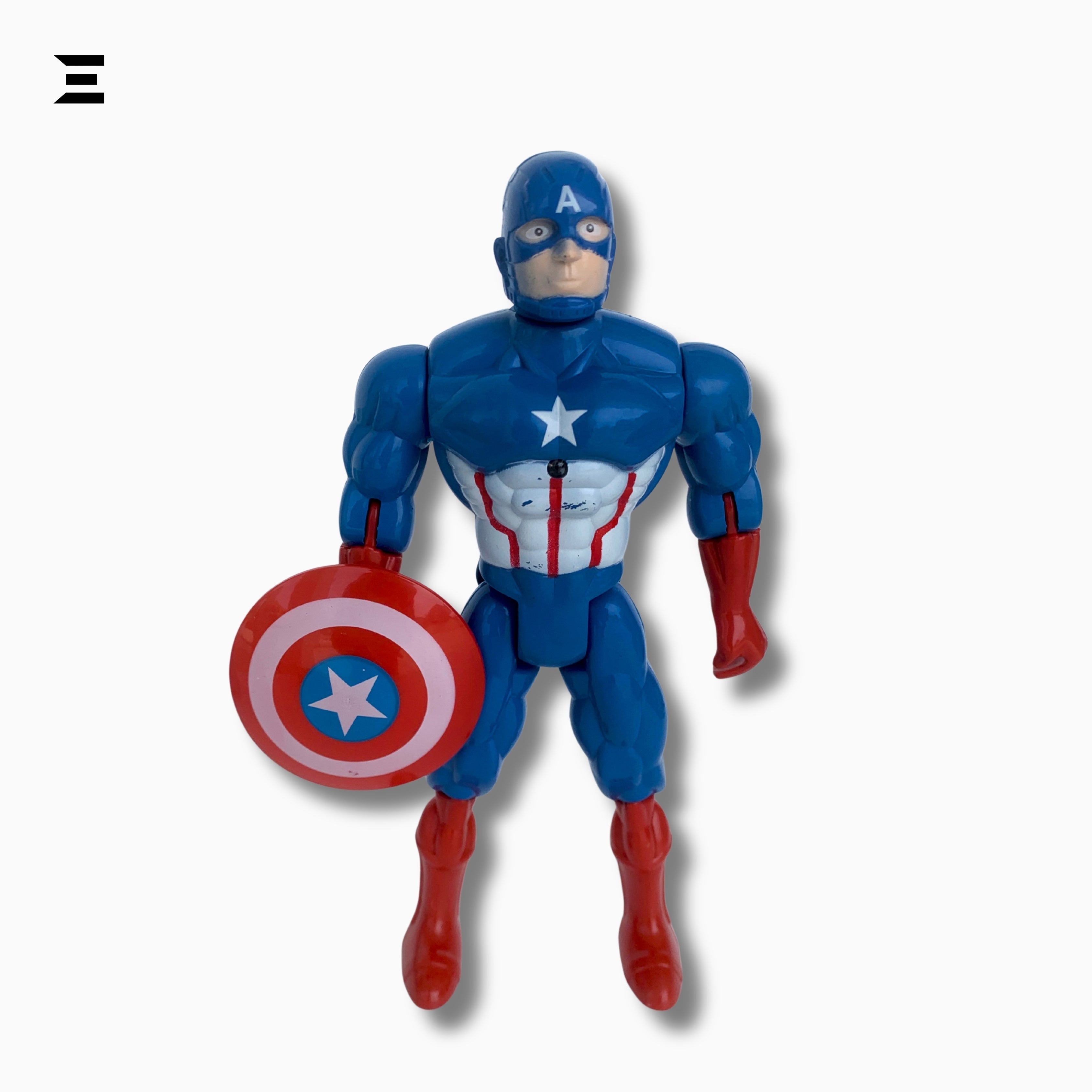 Captain America Action Figure Toy 9.5 Inch with Shield | Superhero Collectible | Avengers Style Series | IBRELIA™ IBRELIA