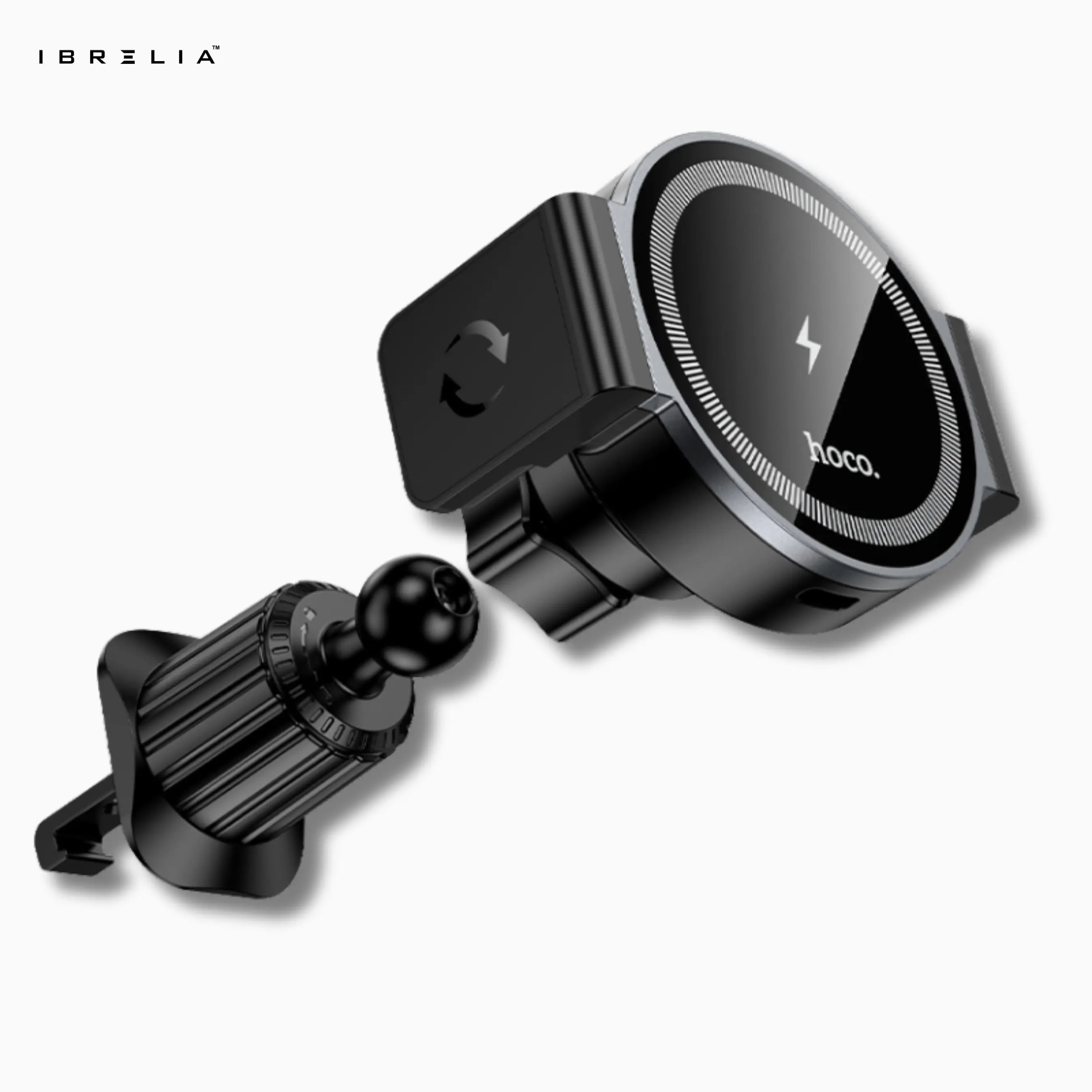 HOCO HW35 Magnetic Wireless Fast Charging Car Holder – 15W Power Electric Air Vent Mount | IBRELIA™ IBRELIA