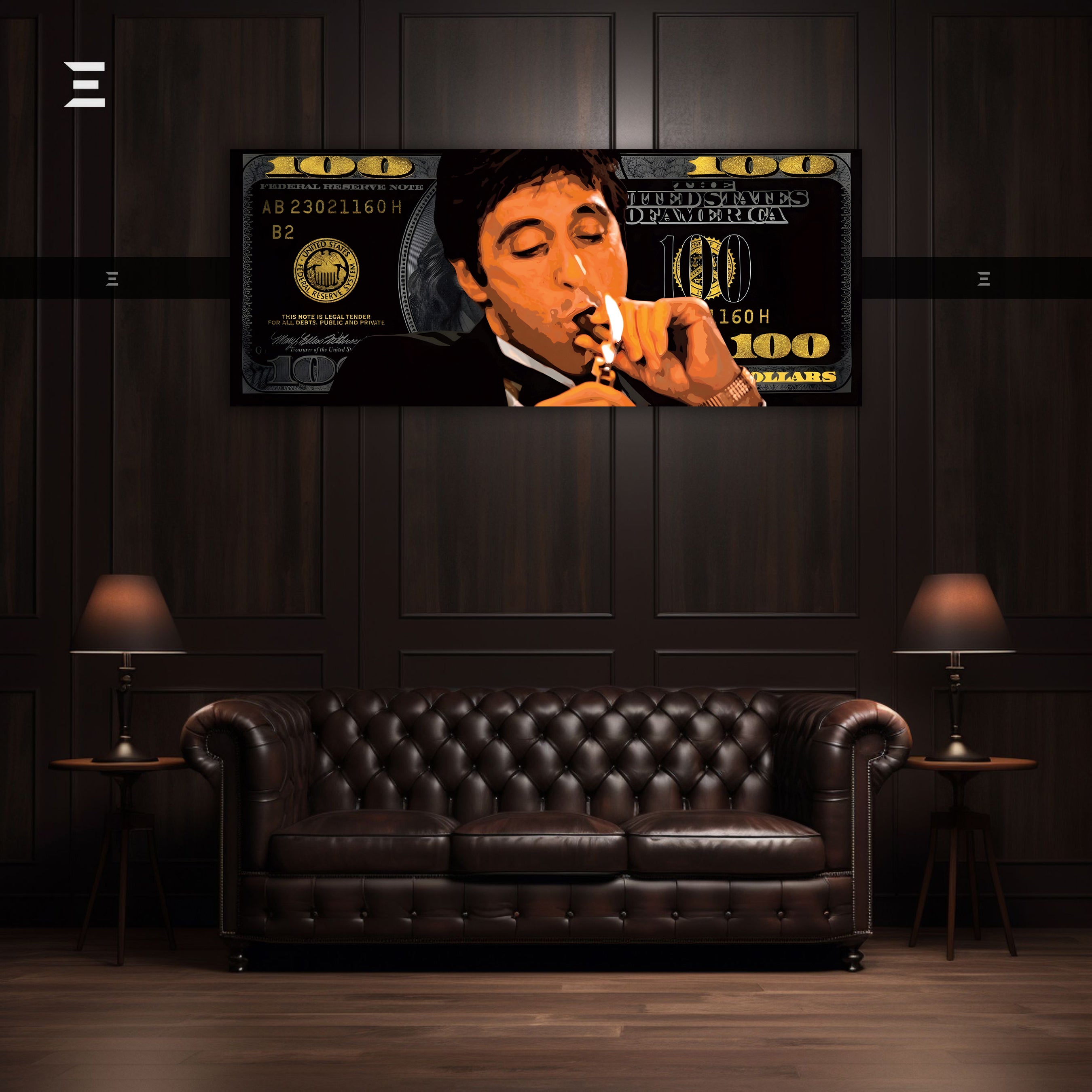 Ultra Wide Wall Art – Scarface Money Flame Edition | IBRELIA™