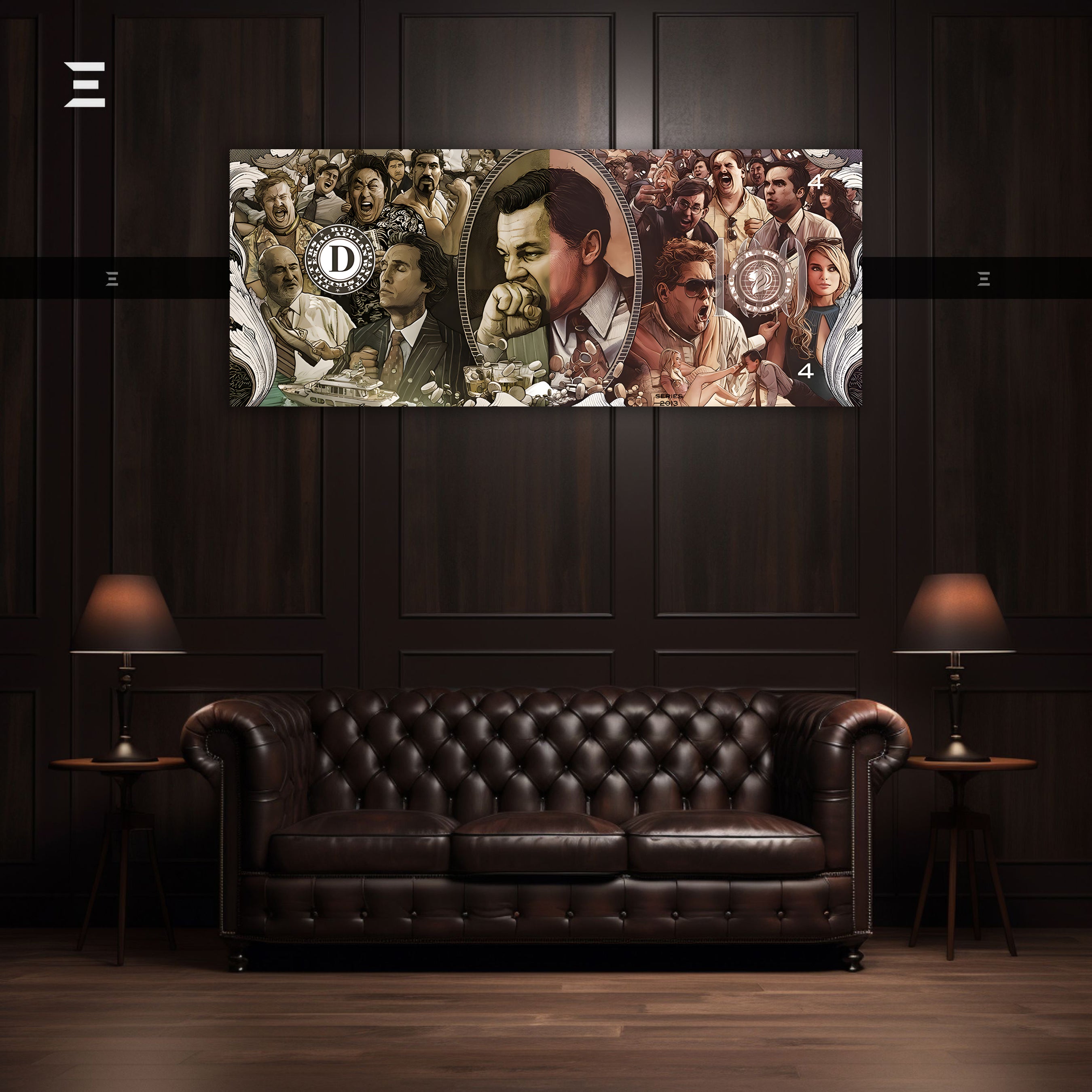 Ultra Wide Wall Art – Wall Street Chaos Illustrated Edition | IBRELIA™