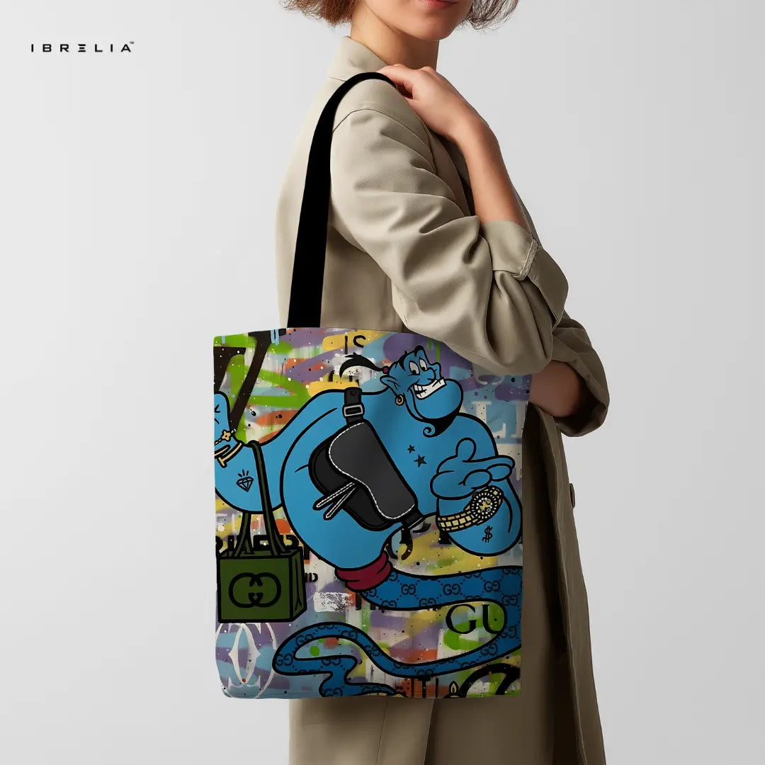 IBRELIA™ Urban Genie Tote Bag – Premium Street Art Graphic Tote IBRELIA