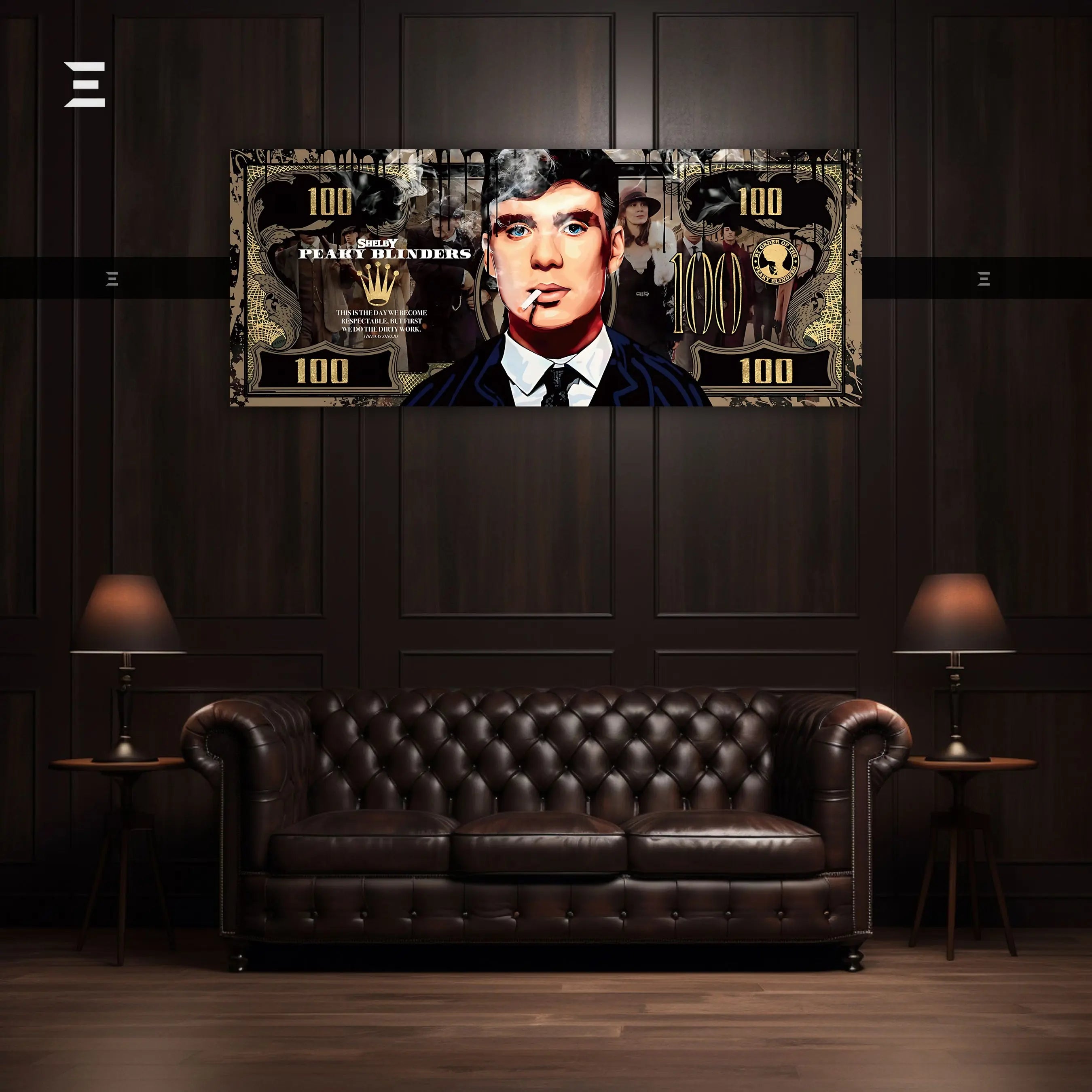 Ultra Wide Wall Art – Peaky Blinders Thomas Shelby Dollar Edition | IBRELIA™ IBRELIA