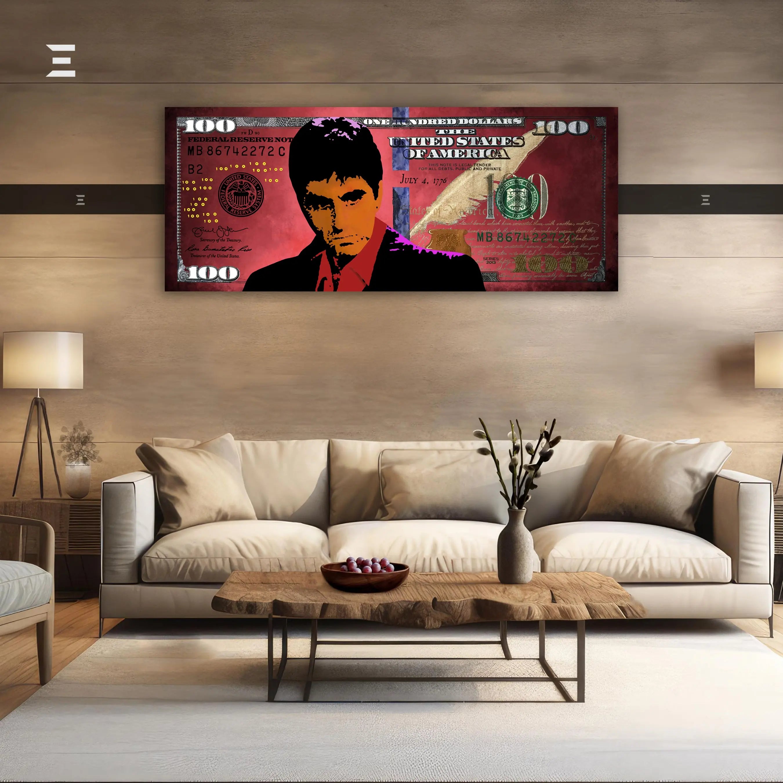 Ultra Wide Wall Art – Scarface Red Money Edition | IBRELIA™ IBRELIA
