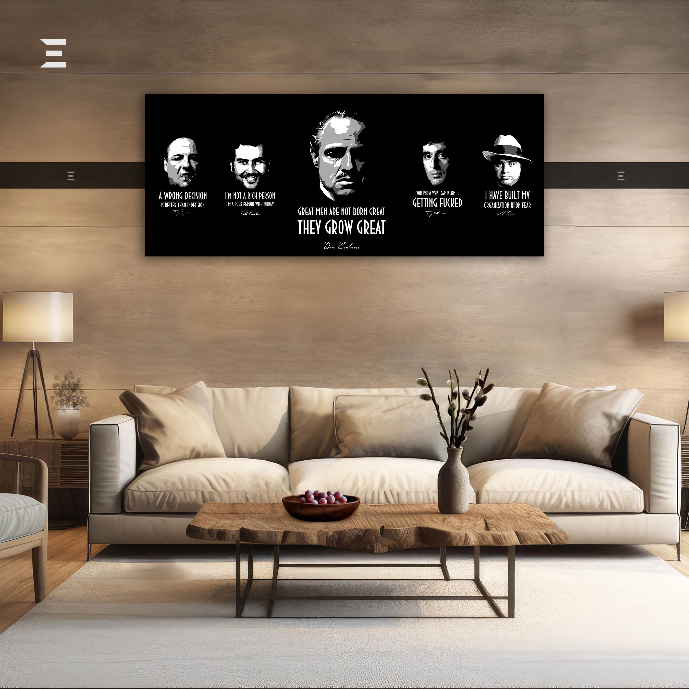 Ultra Wide Wall Art – The Godfather Mafia Legends | IBRELIA™