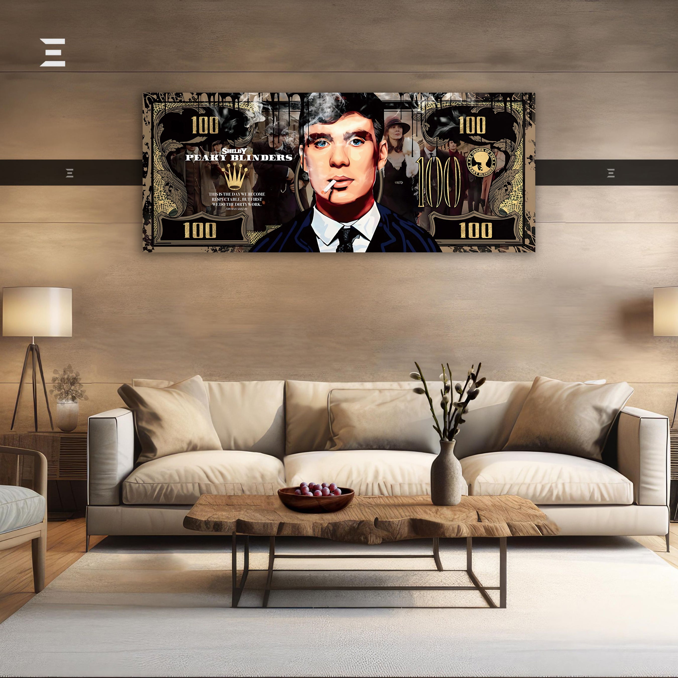 Ultra Wide Wall Art – Peaky Blinders Thomas Shelby Dollar Edition | IBRELIA™