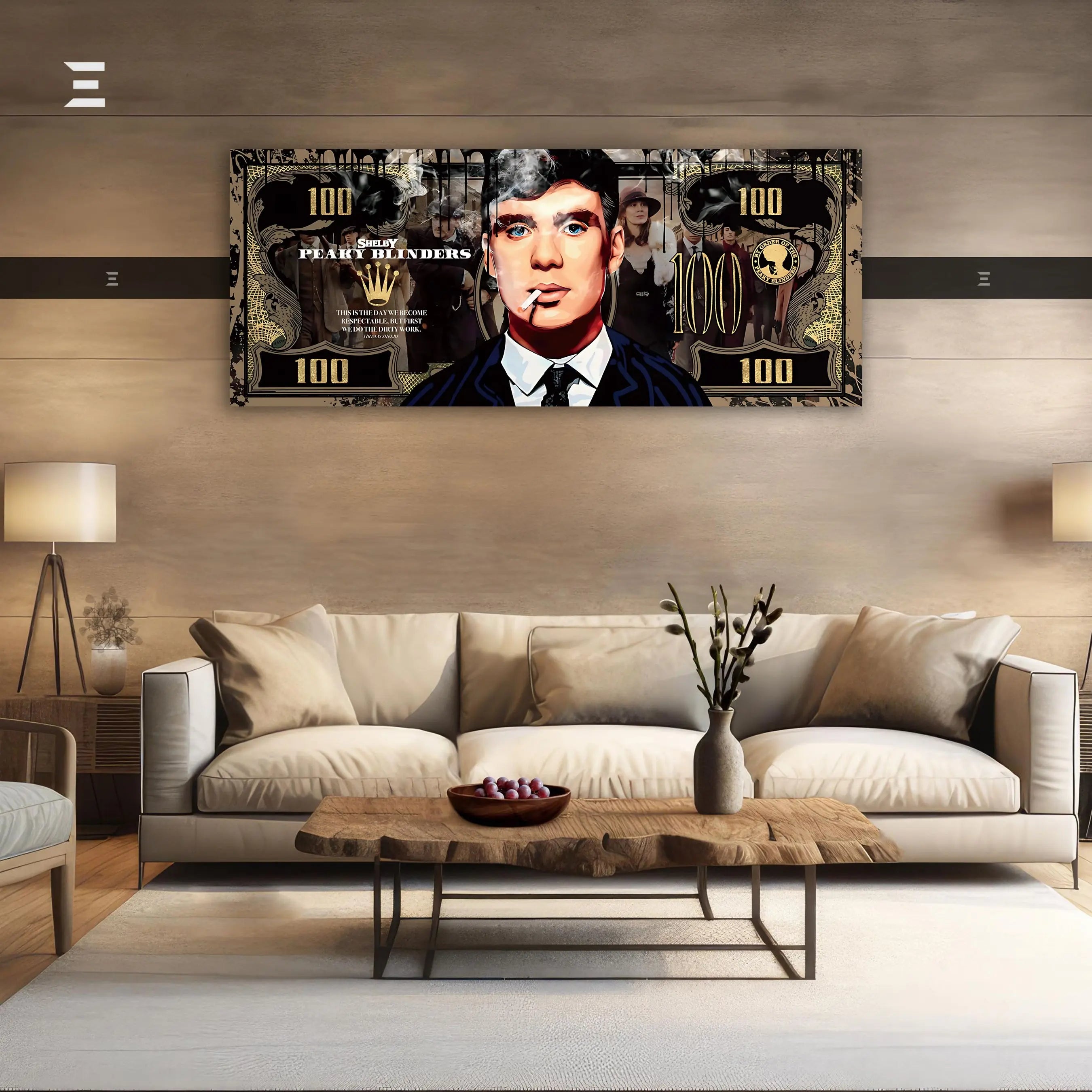 Ultra Wide Wall Art – Peaky Blinders Thomas Shelby Dollar Edition | IBRELIA™ IBRELIA