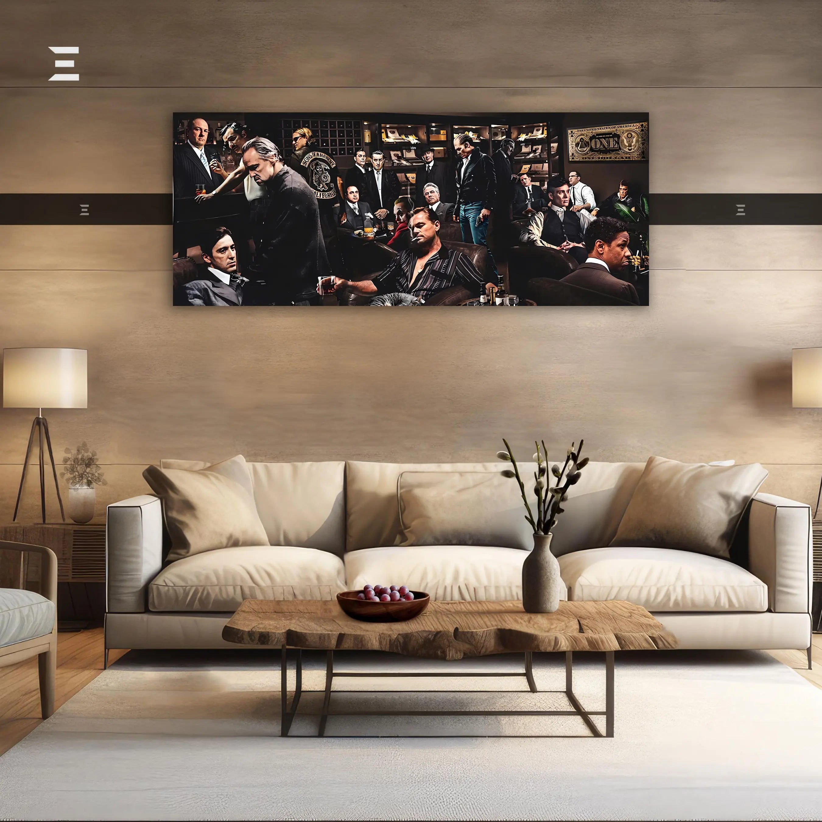 Ultra Wide Wall Art – Mafia Legends Lounge Edition | IBRELIA™ IBRELIA