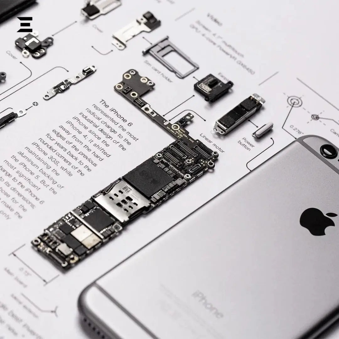 iPhone 6 Tech Frame – Disassembled Phone Artwork in A3 (18×12) Premium Frame IBRELIA