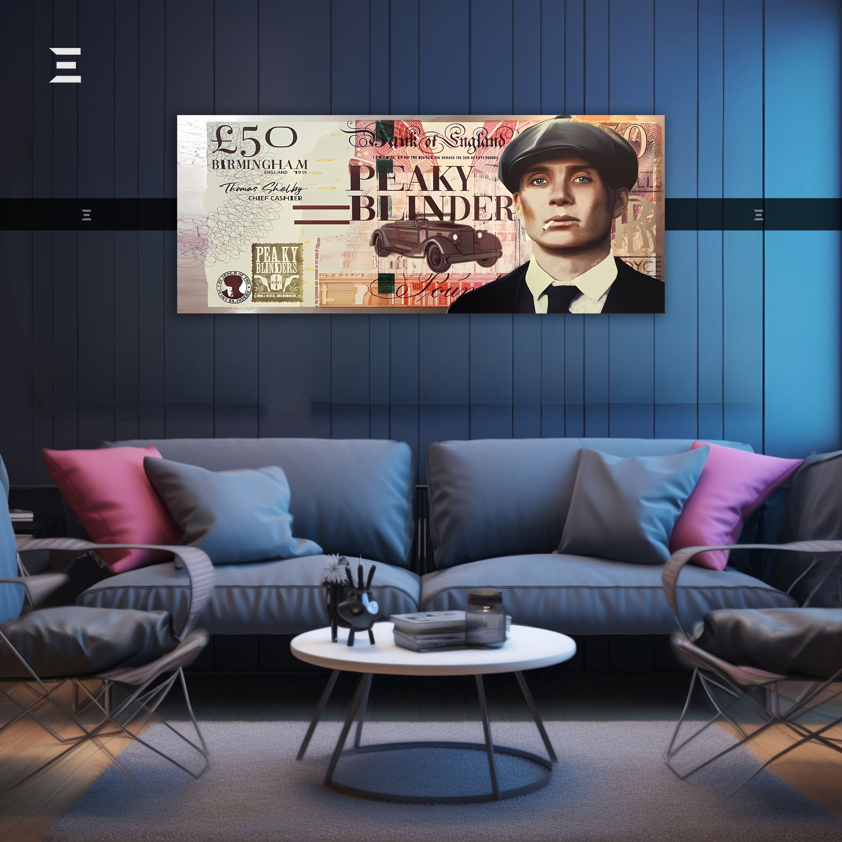 Ultra Wide Wall Art – Peaky Blinders £50 Vintage Note Edition | IBRELIA™