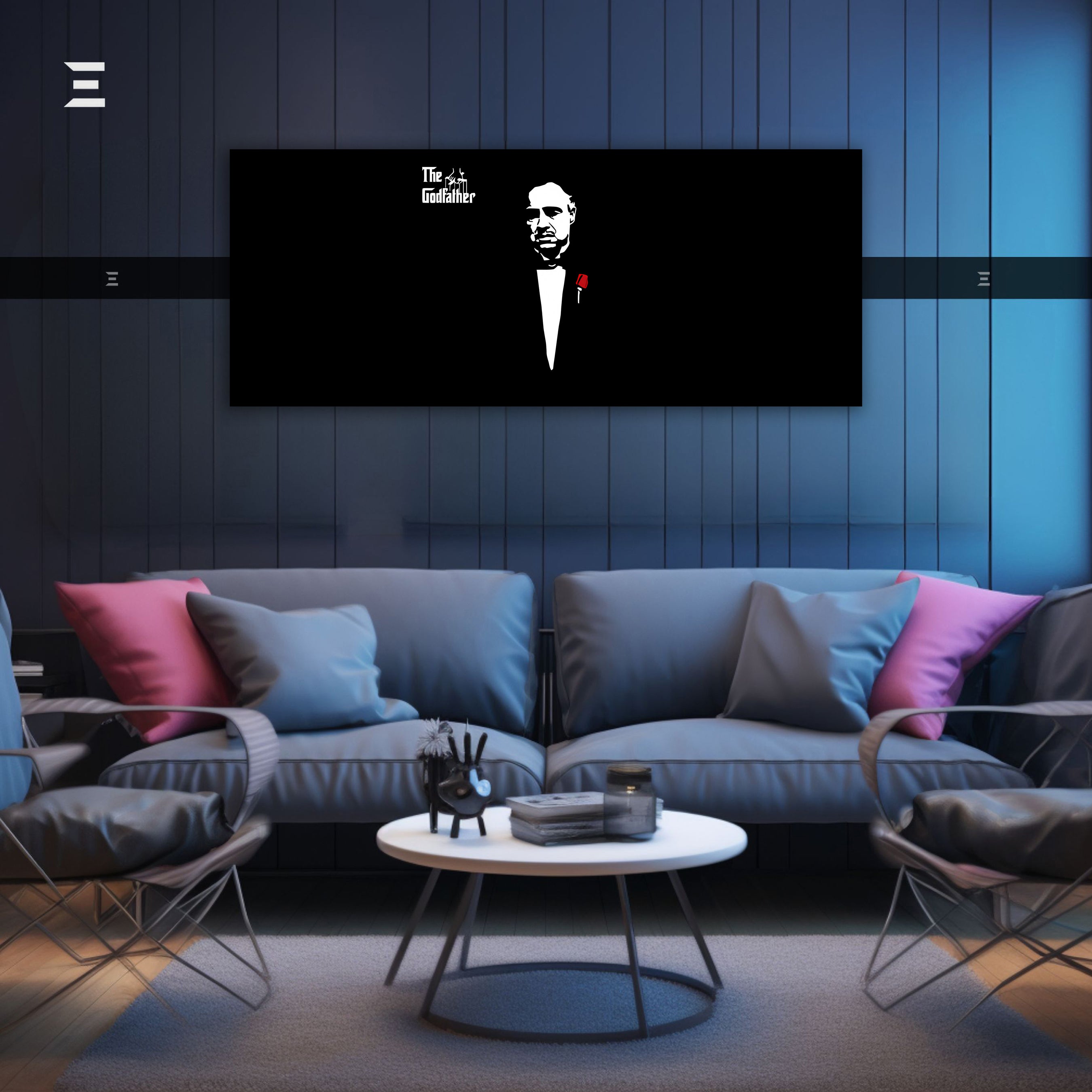 Ultra Wide Wall Art – The Godfather Minimal Classic Design | IBRELIA™