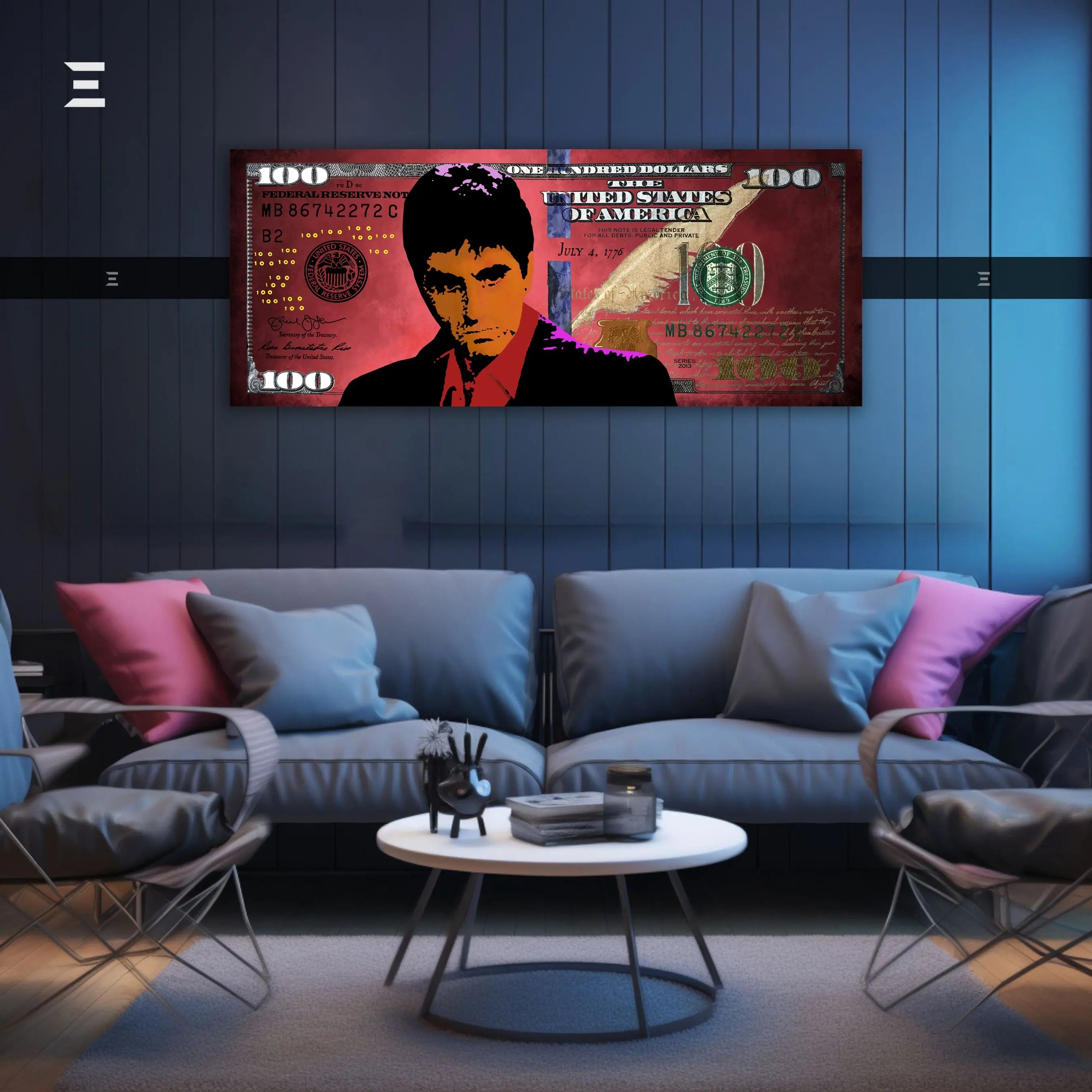 Ultra Wide Wall Art – Scarface Red Money Edition | IBRELIA™ IBRELIA