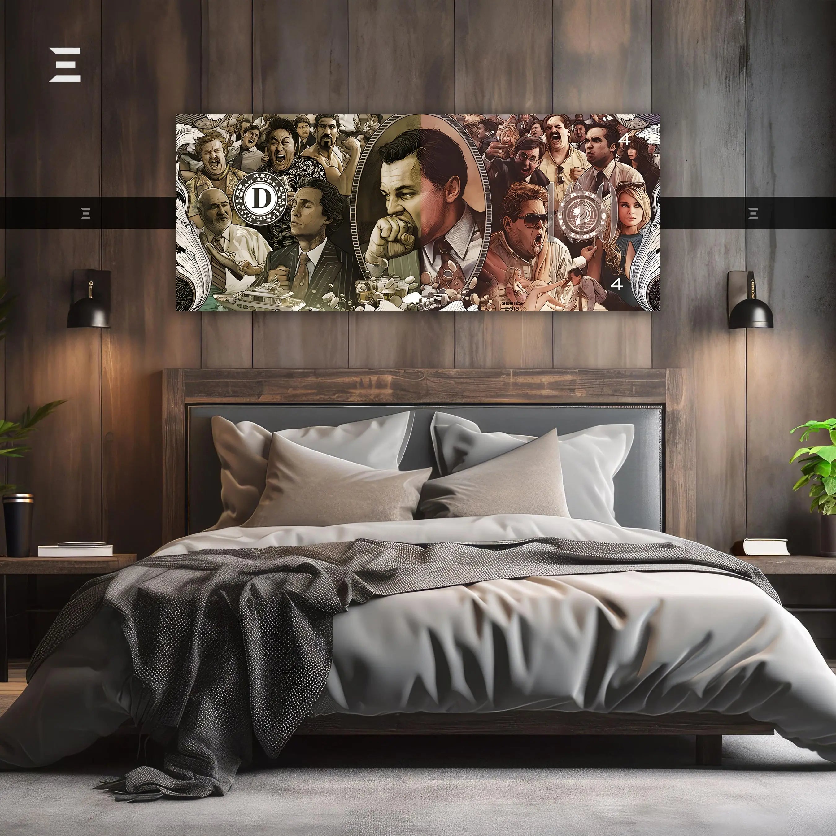 Ultra Wide Wall Art – Wall Street Chaos Illustrated Edition | IBRELIA™ IBRELIA