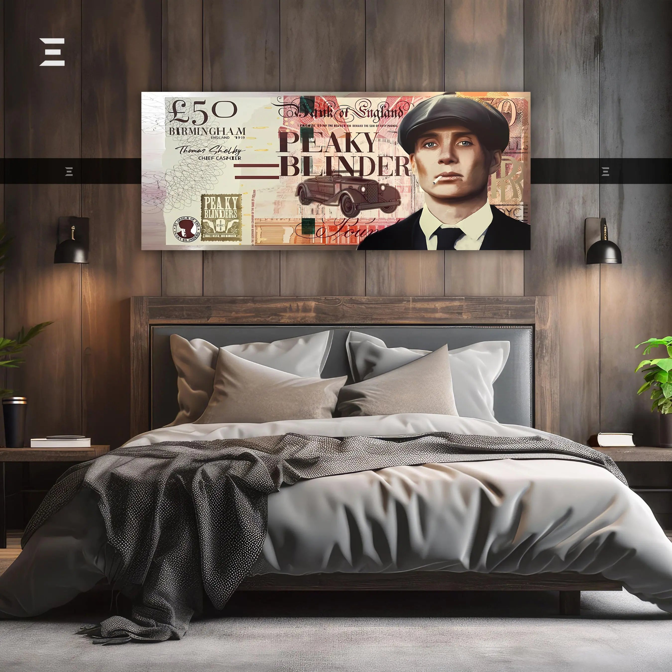 Ultra Wide Wall Art – Peaky Blinders £50 Vintage Note Edition | IBRELIA™ IBRELIA