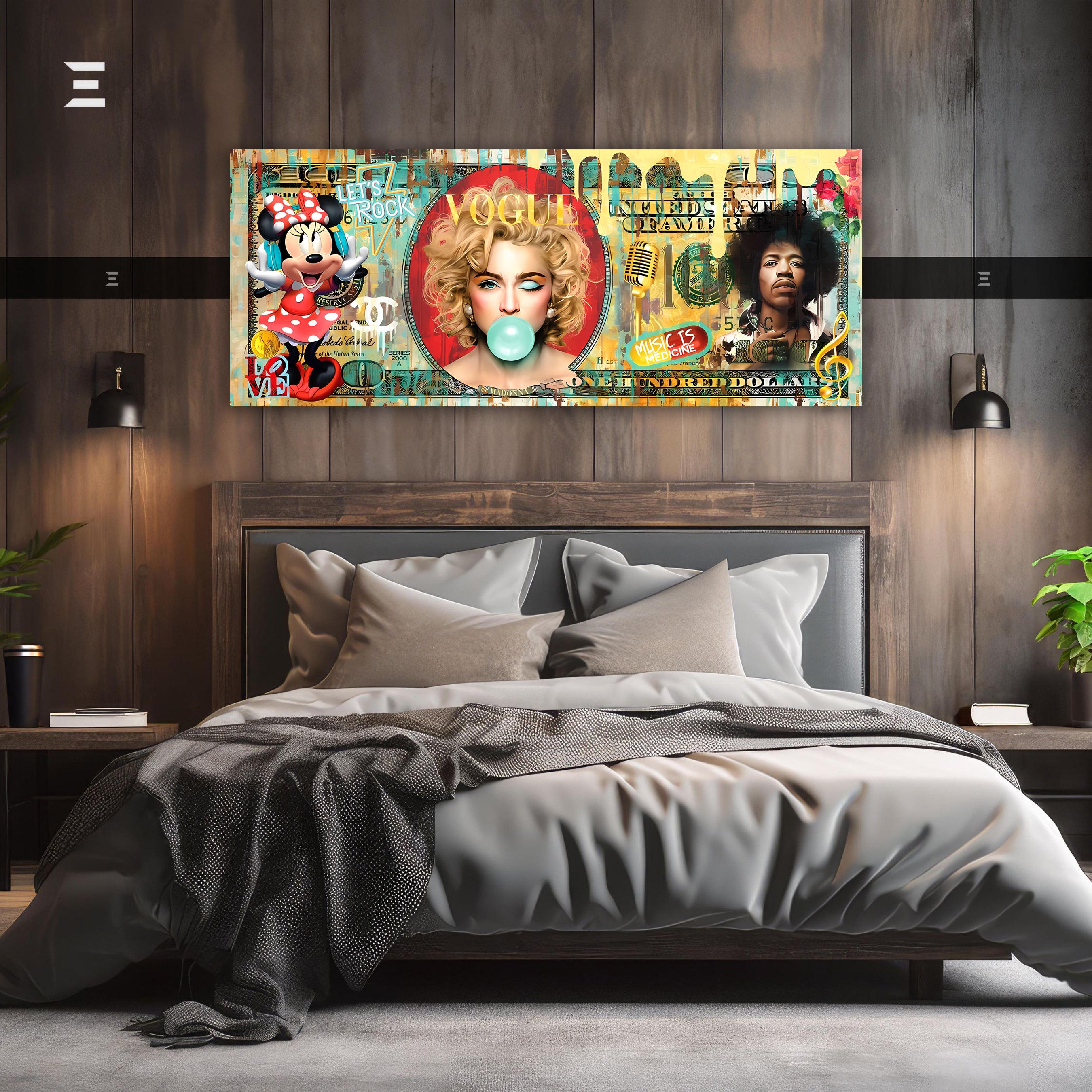 Ultra Wide Wall Art – Vogue Pop Culture Money Edition | IBRELIA™