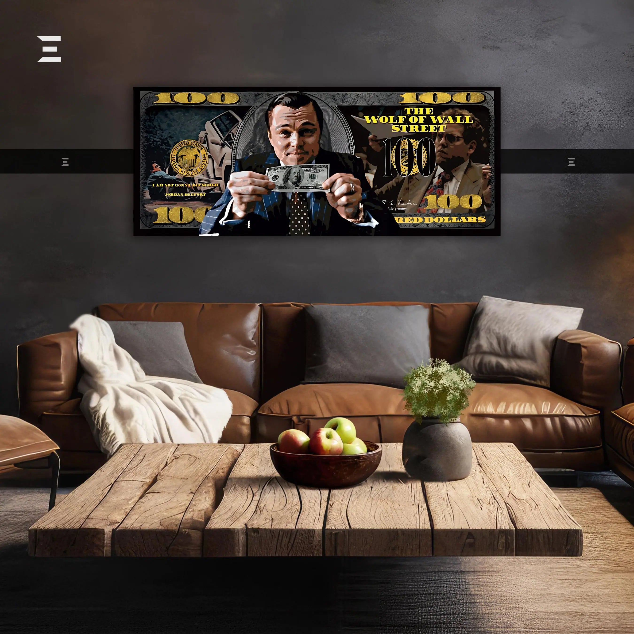 Ultra Wide Wall Art – The Wolf of Wall Street Dollar Edition | IBRELIA™ IBRELIA