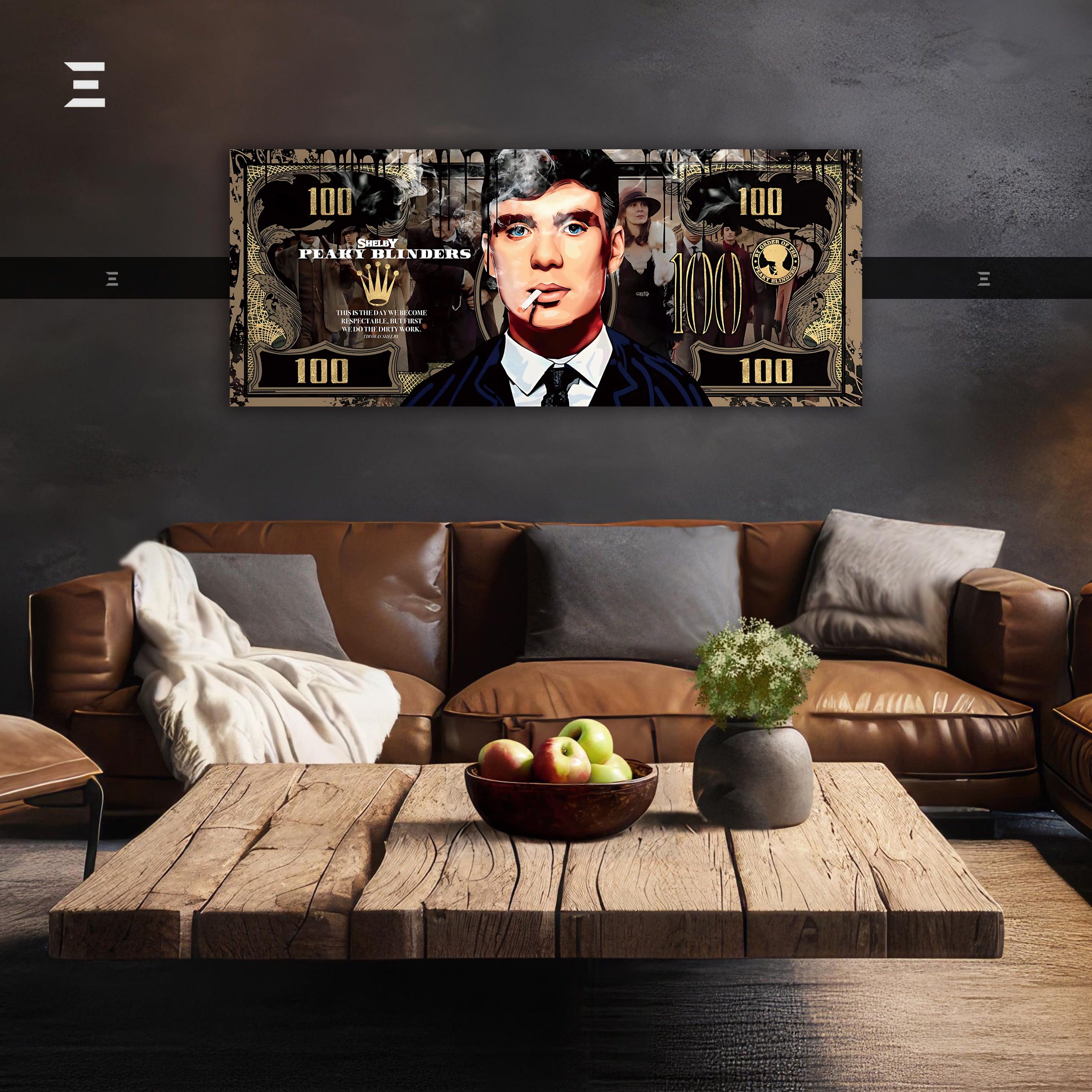 Ultra Wide Wall Art – Peaky Blinders Thomas Shelby Dollar Edition | IBRELIA™