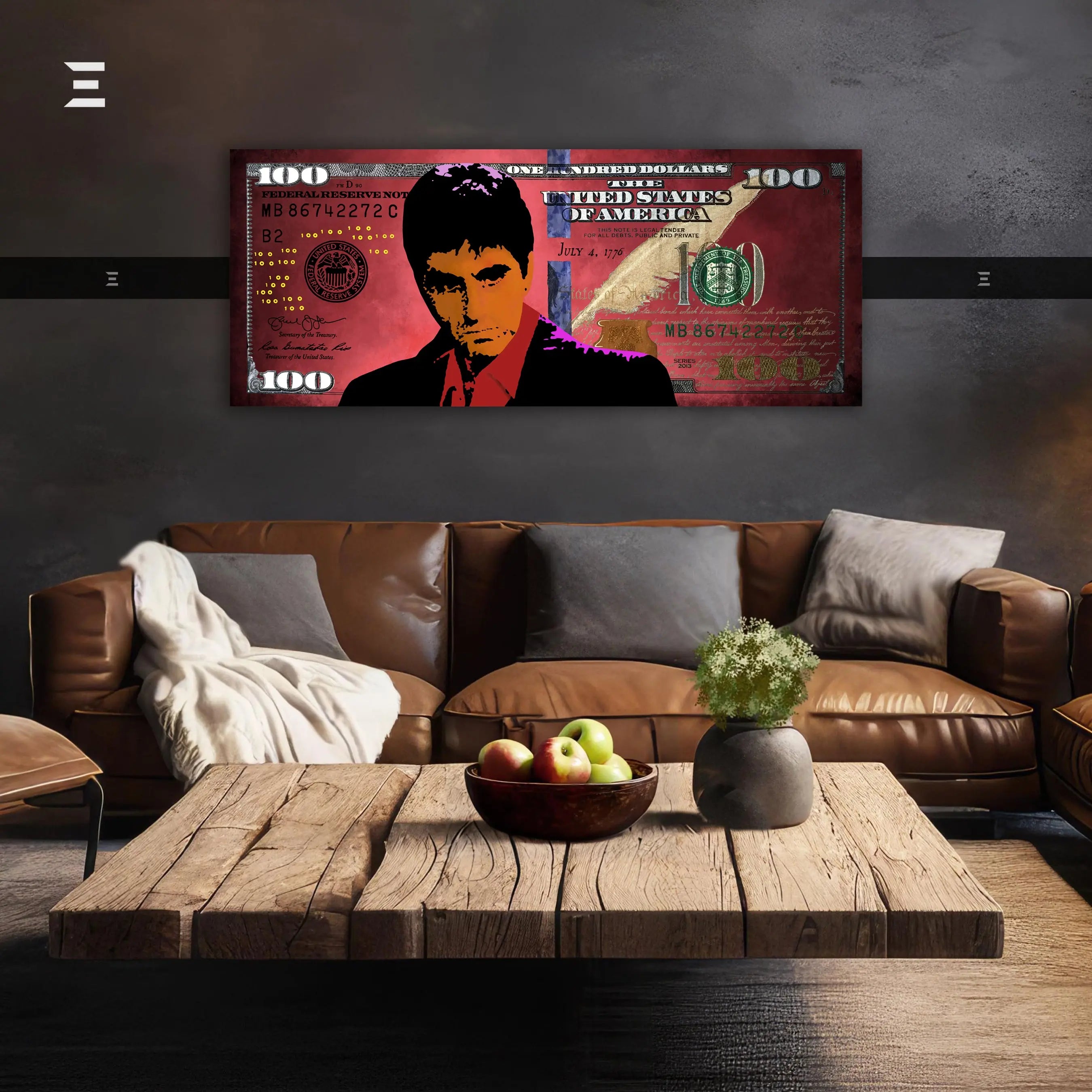 Ultra Wide Wall Art – Scarface Red Money Edition | IBRELIA™ IBRELIA
