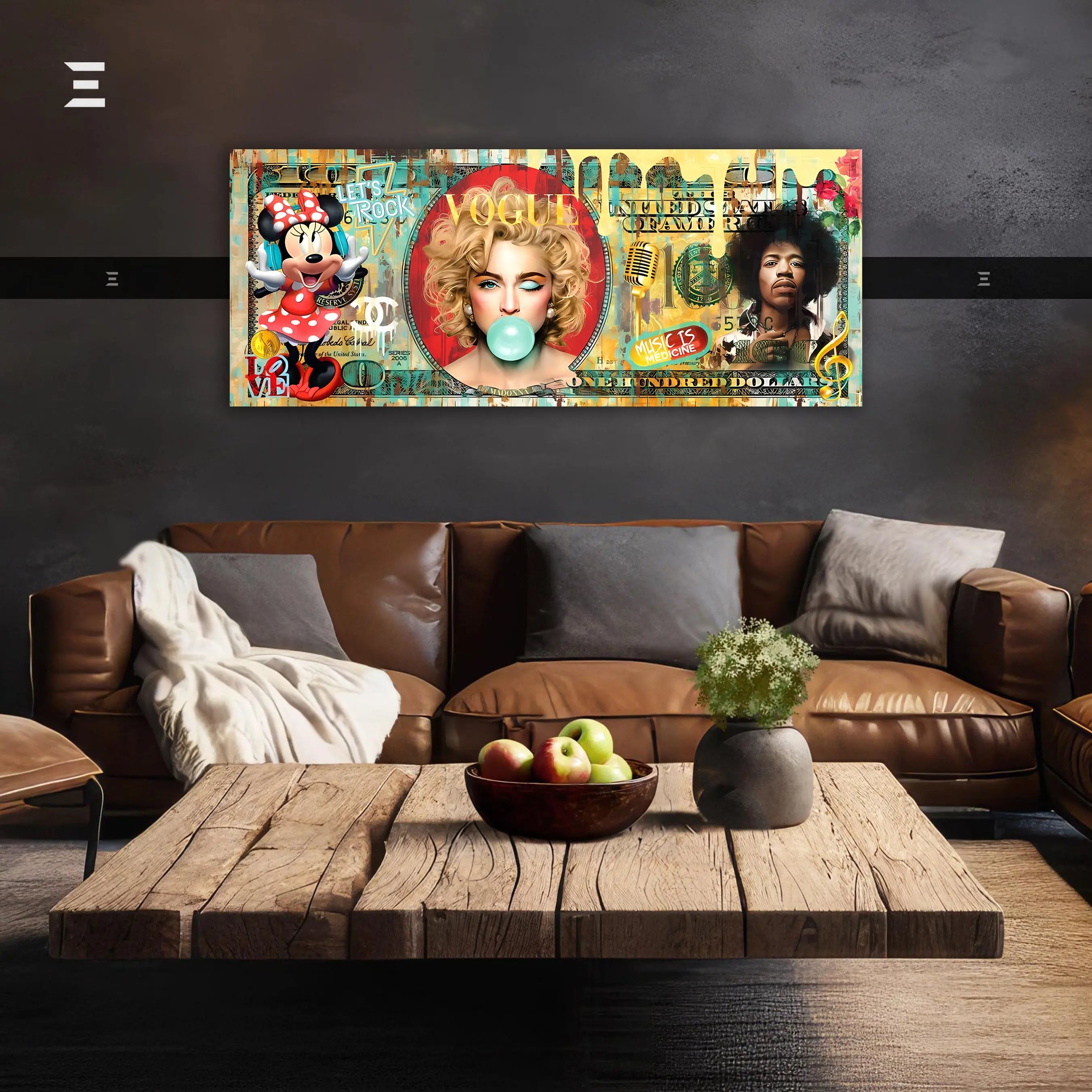 Ultra Wide Wall Art – Vogue Pop Culture Money Edition | IBRELIA™ IBRELIA