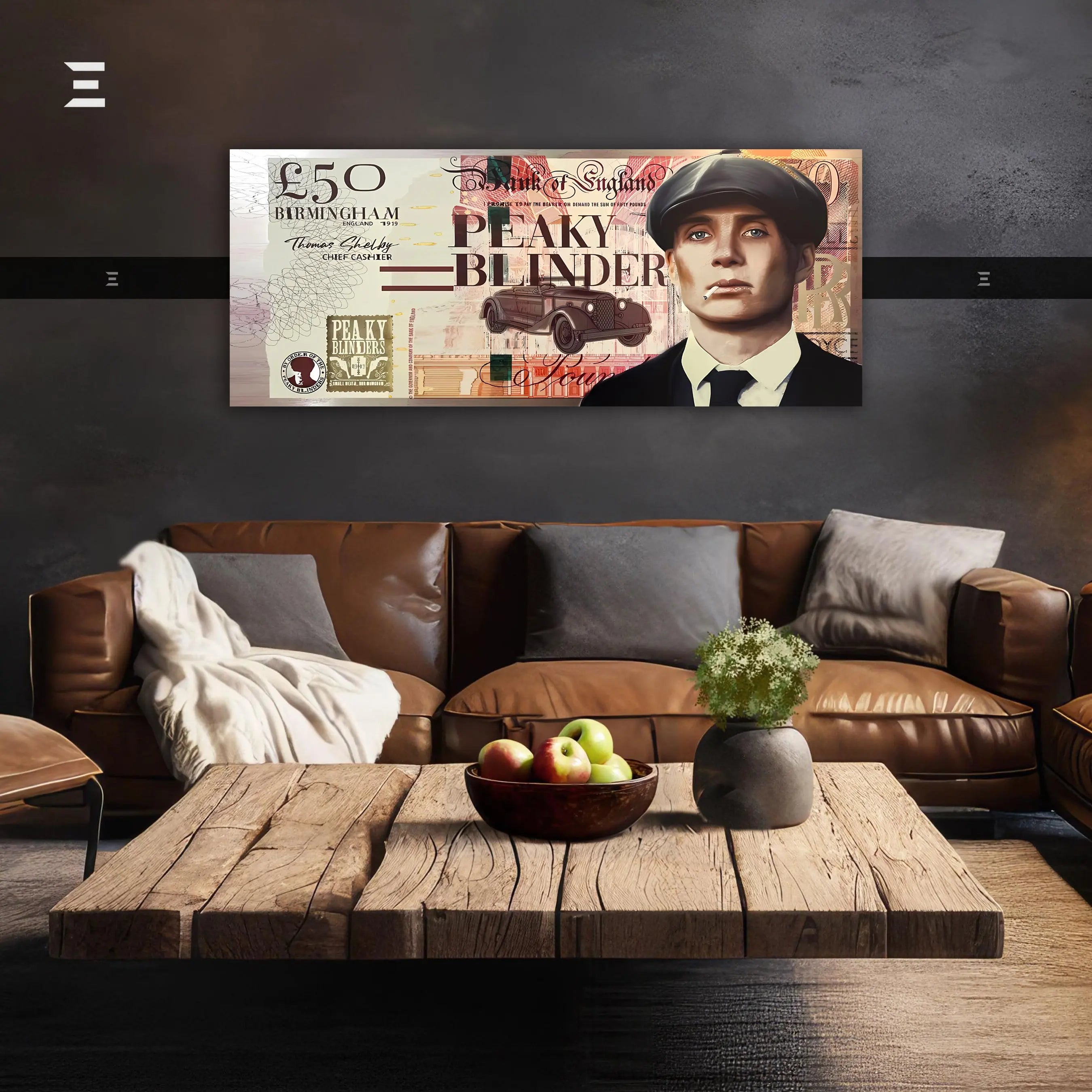Ultra Wide Wall Art – Peaky Blinders £50 Vintage Note Edition | IBRELIA™ IBRELIA