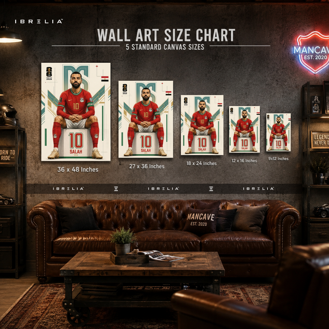 Mohamed Salah FIFA World Cup 2026 Wall Art – Egypt Football Legend | IBRELIA™