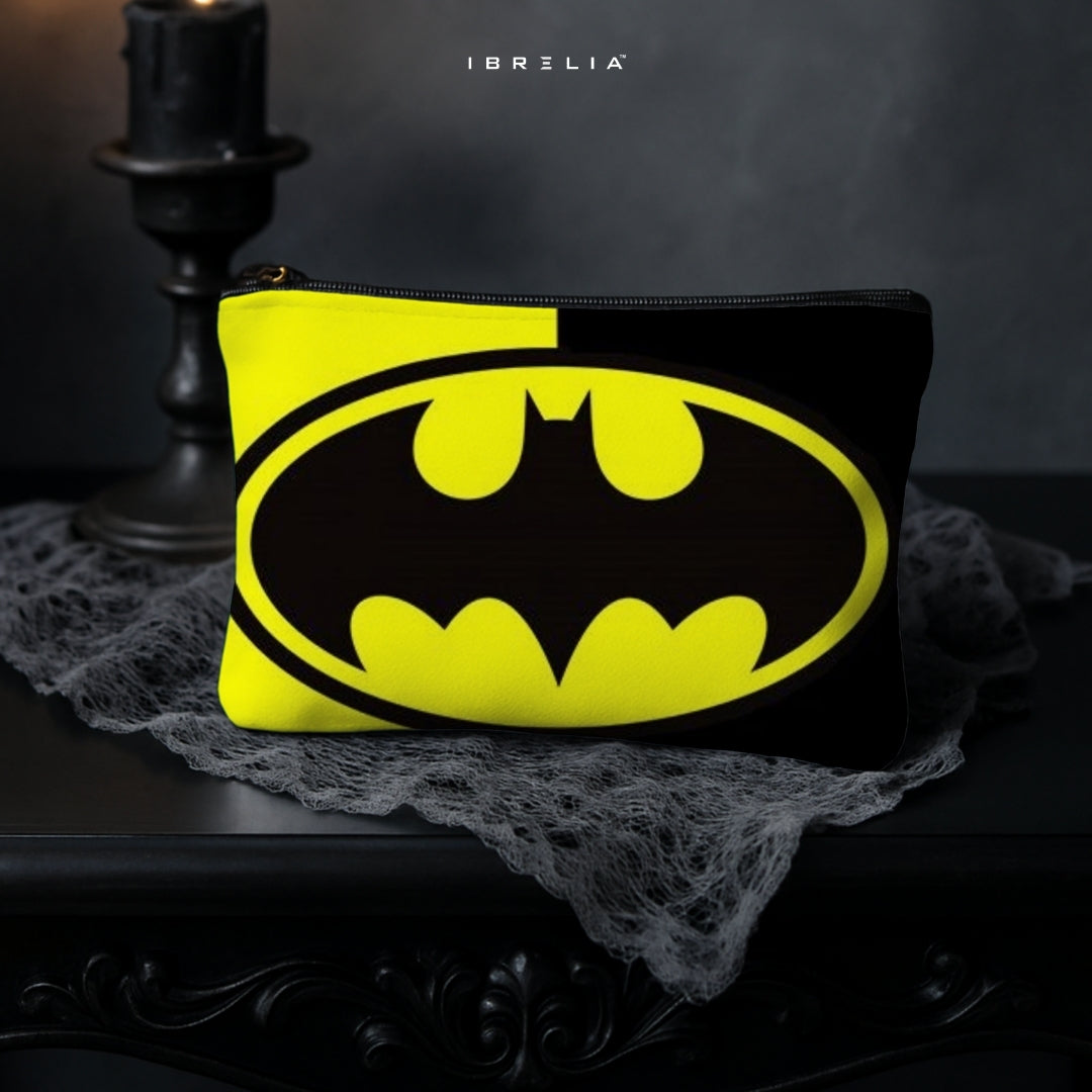 Dark Knight Hero Makeup & Pencil Pouch – Double-Sided Print – IBRELIA™ IBRELIA