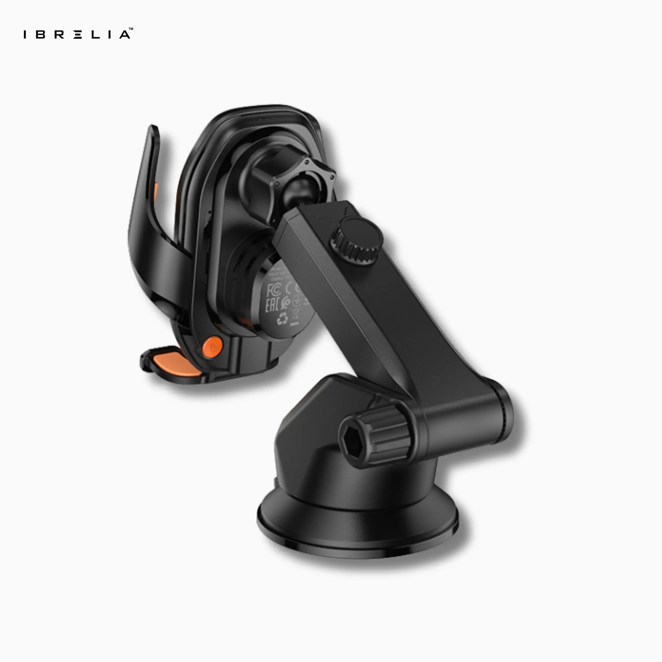 HOCO HW34 Blue Whale 3-Axis Linkage Wireless Car Holder – 15W Fast Charging Center Console Mount | IBRELIA™ IBRELIA