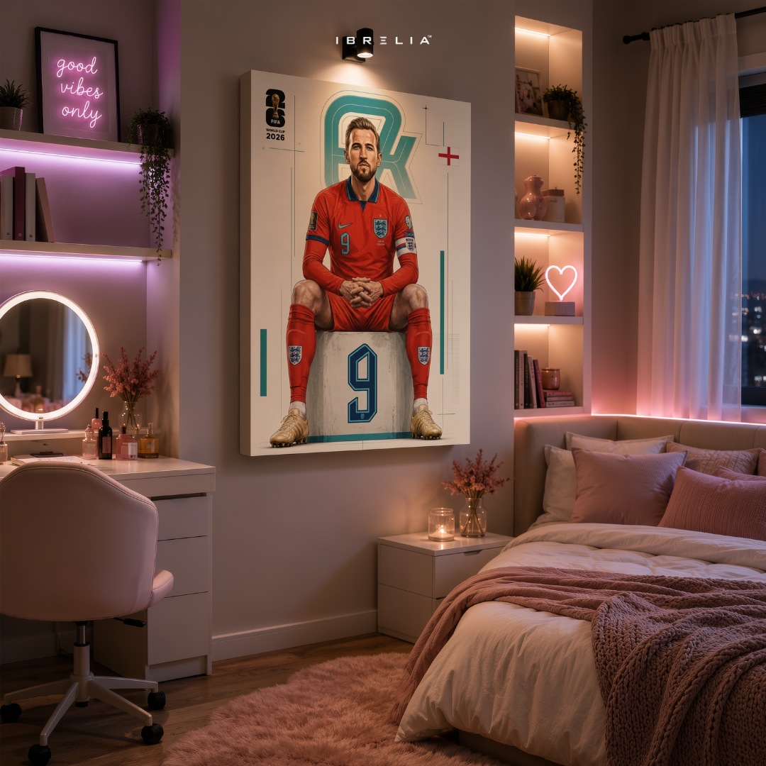 Harry Kane FIFA World Cup 2026 Wall Art – England Football Captain | IBRELIA™