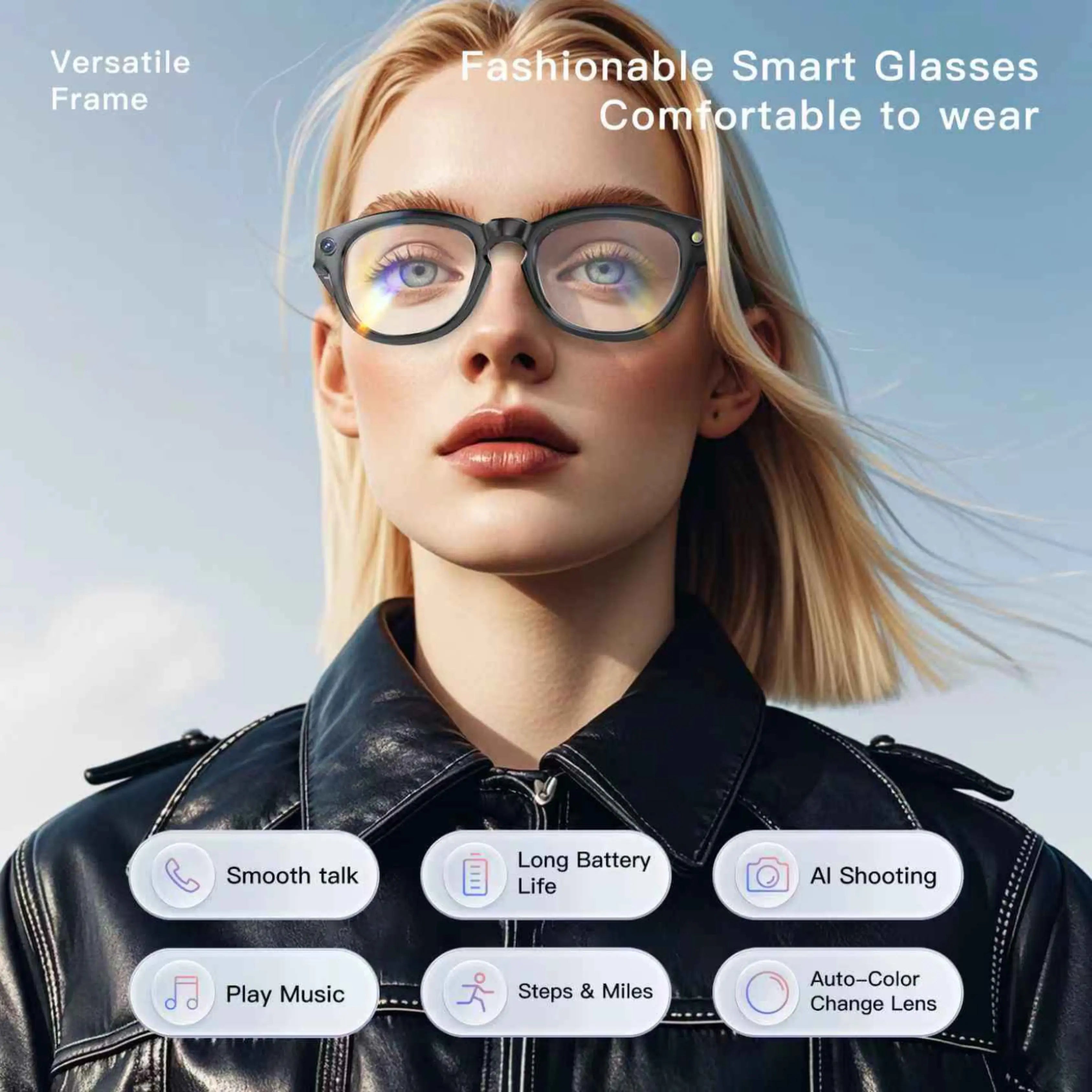 AI Smart Shooting Glasses with Camera, Music & Voice Assistant – IBRELIA™ - IBRELIA