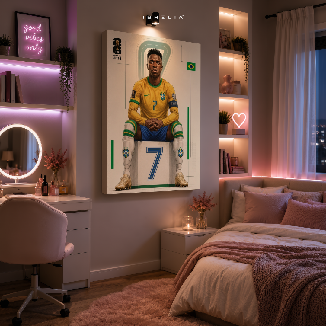 Vinícius Júnior FIFA World Cup 2026 Wall Art – Brazil Football Superstar | IBRELIA™