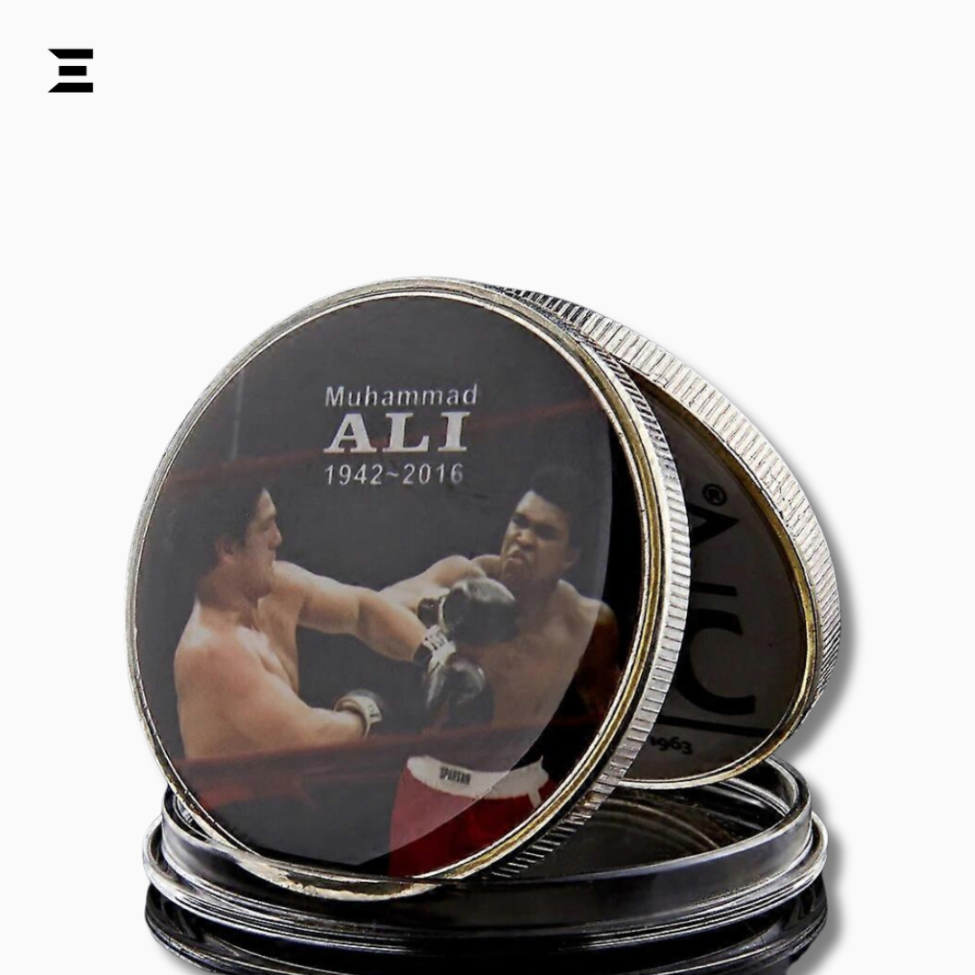 Muhammad Ali Boxing Champion Gold Plated Souvenir Coin – Sportsman of the Century Collectible IBRELIA