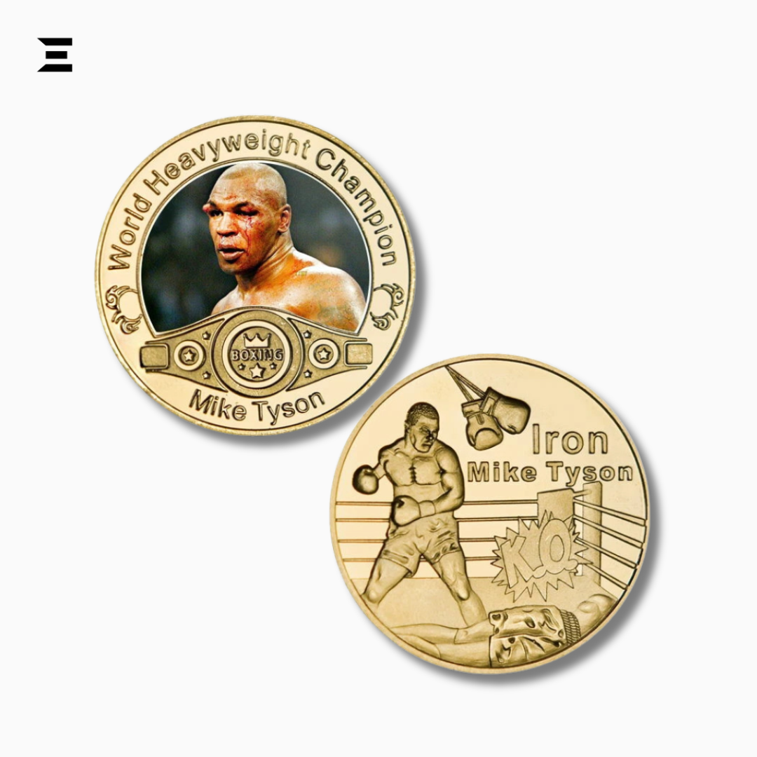 Mike Tyson World Heavyweight Champion Gold Plated Souvenir Coin Set IBRELIA