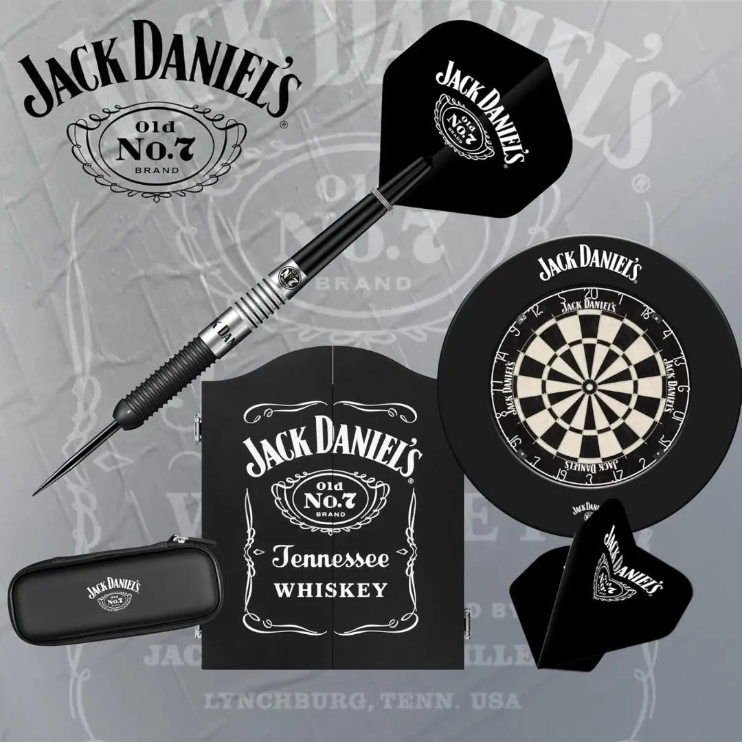 Jack Daniel’s Branded Steel Tip Dart Set – 90% Tungsten, Official Collector’s Edition IBRELIA