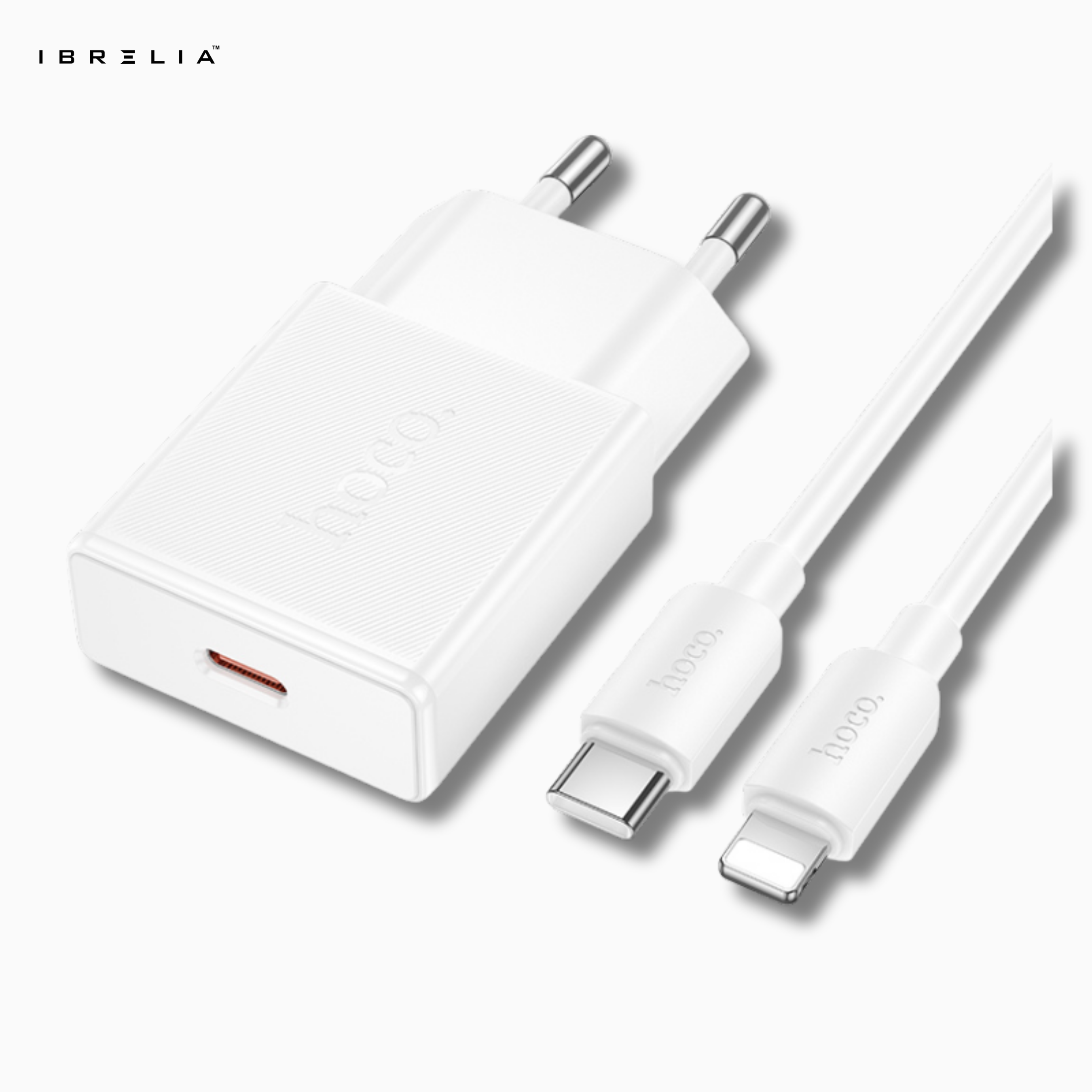 HOCO N72 MINI 20W GaN Ultra-Thin Fast Charger Set (USB-C to iPhone Cable) | IBRELIA™
